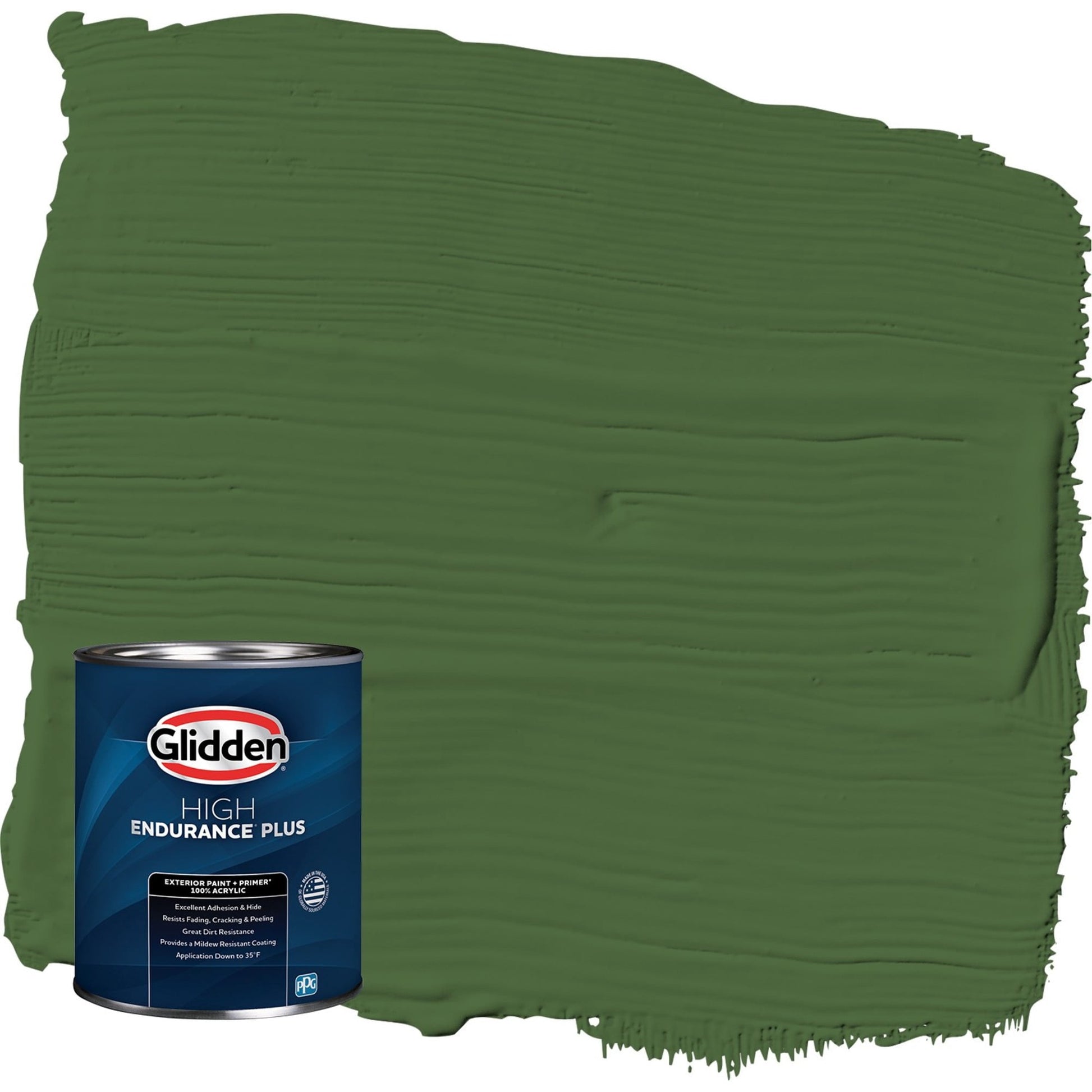 Glidden HEP Mountain Forest / Green Semi-Gloss Exterior Paint with Primer, 1 Quart