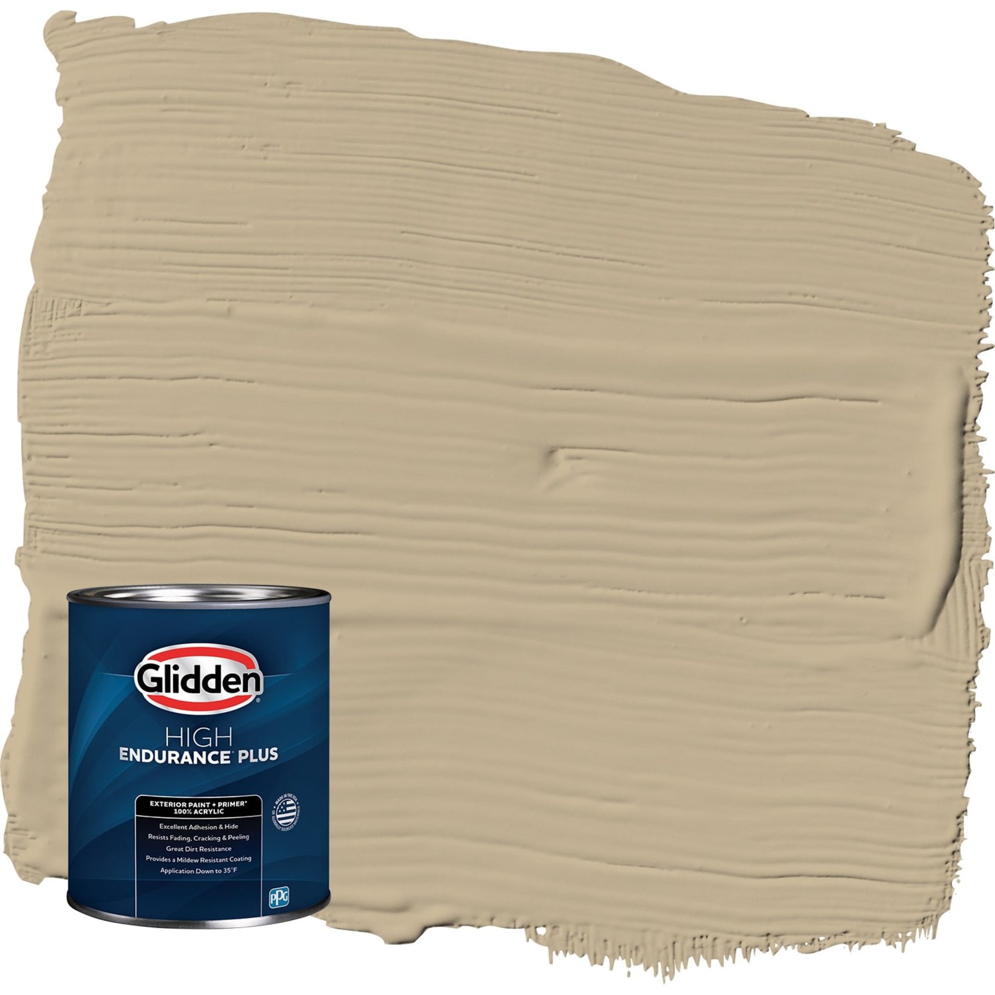 Glidden HEP Rock Cliffs / Beige Semi-Gloss Exterior Paint with Primer, 1 Quart