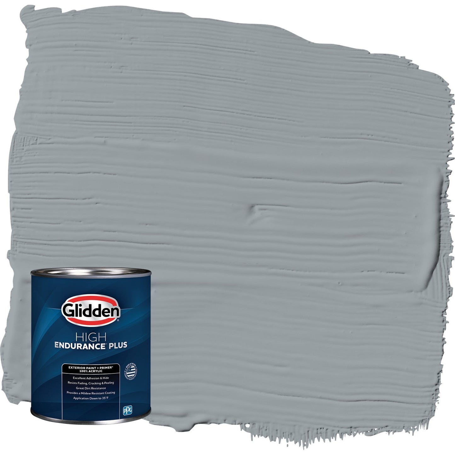 Glidden HEP UFO / Gray Semi-Gloss Exterior Paint with Primer, 1 Quart