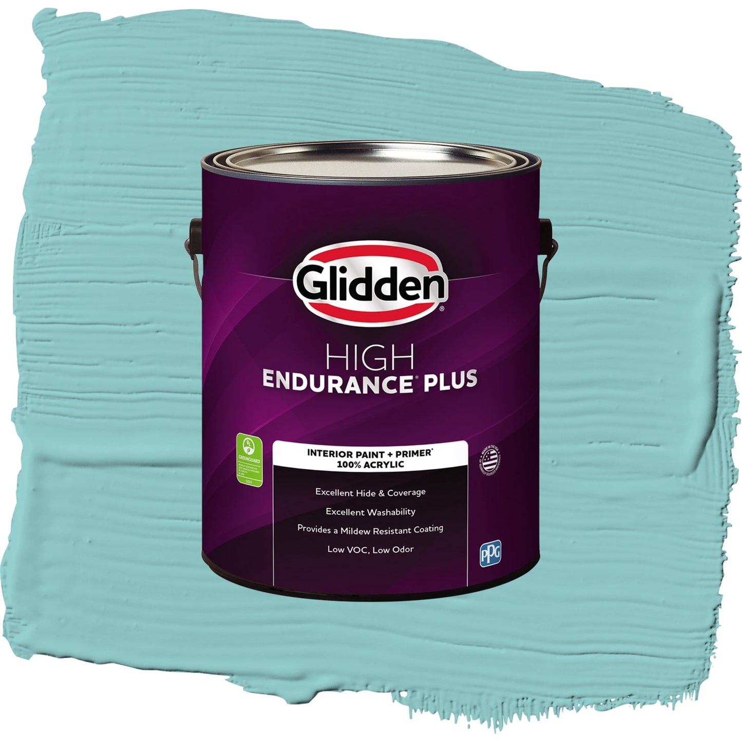 Glidden HEP Aqua Fiesta / Blue, Flat Interior Paint with Primer, 1 Gallon