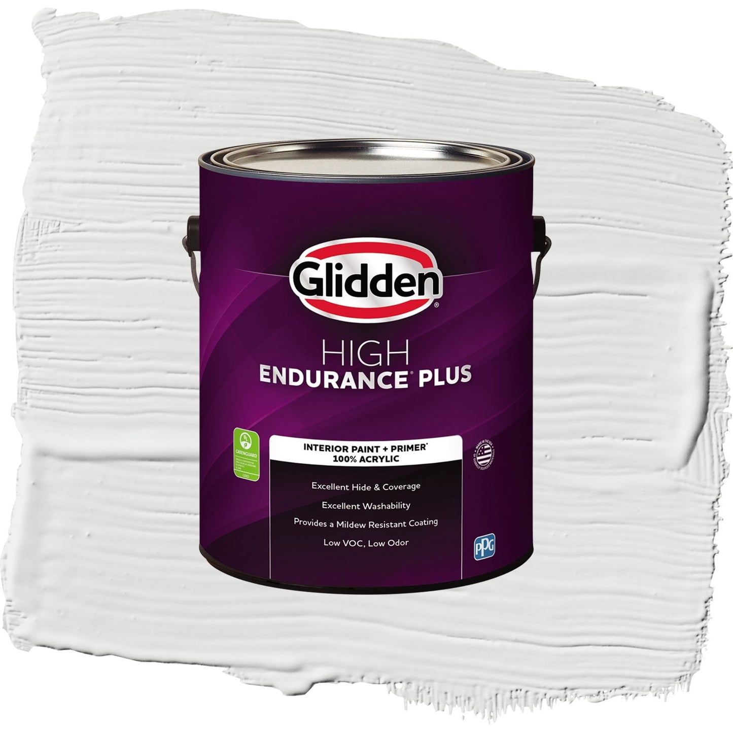 Glidden HEP Aria / White Eggshell Interior Paint with Primer, 1 Gallon
