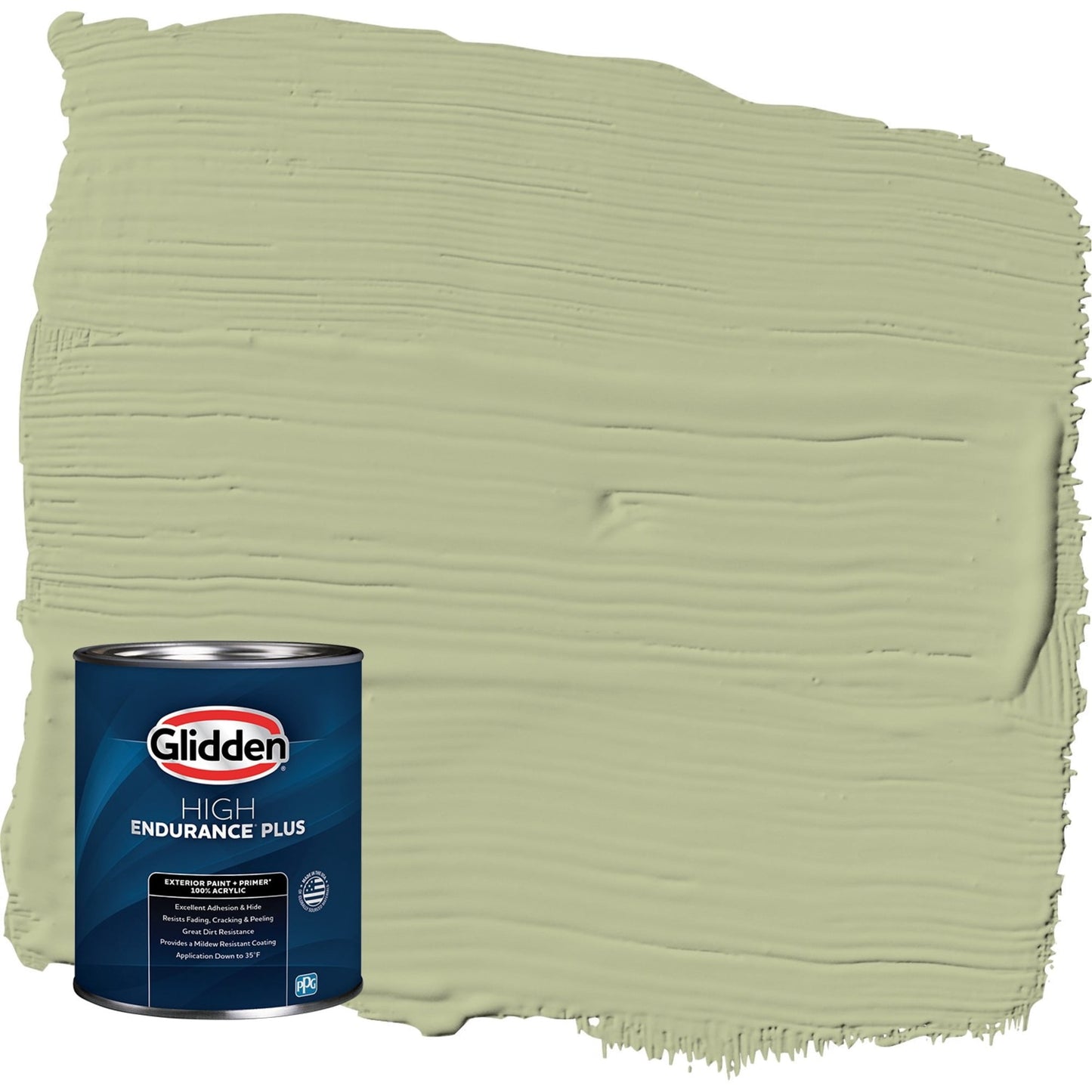 Glidden HEP Bahia Grass / Green Satin Exterior Paint with Primer, 1 Quart
