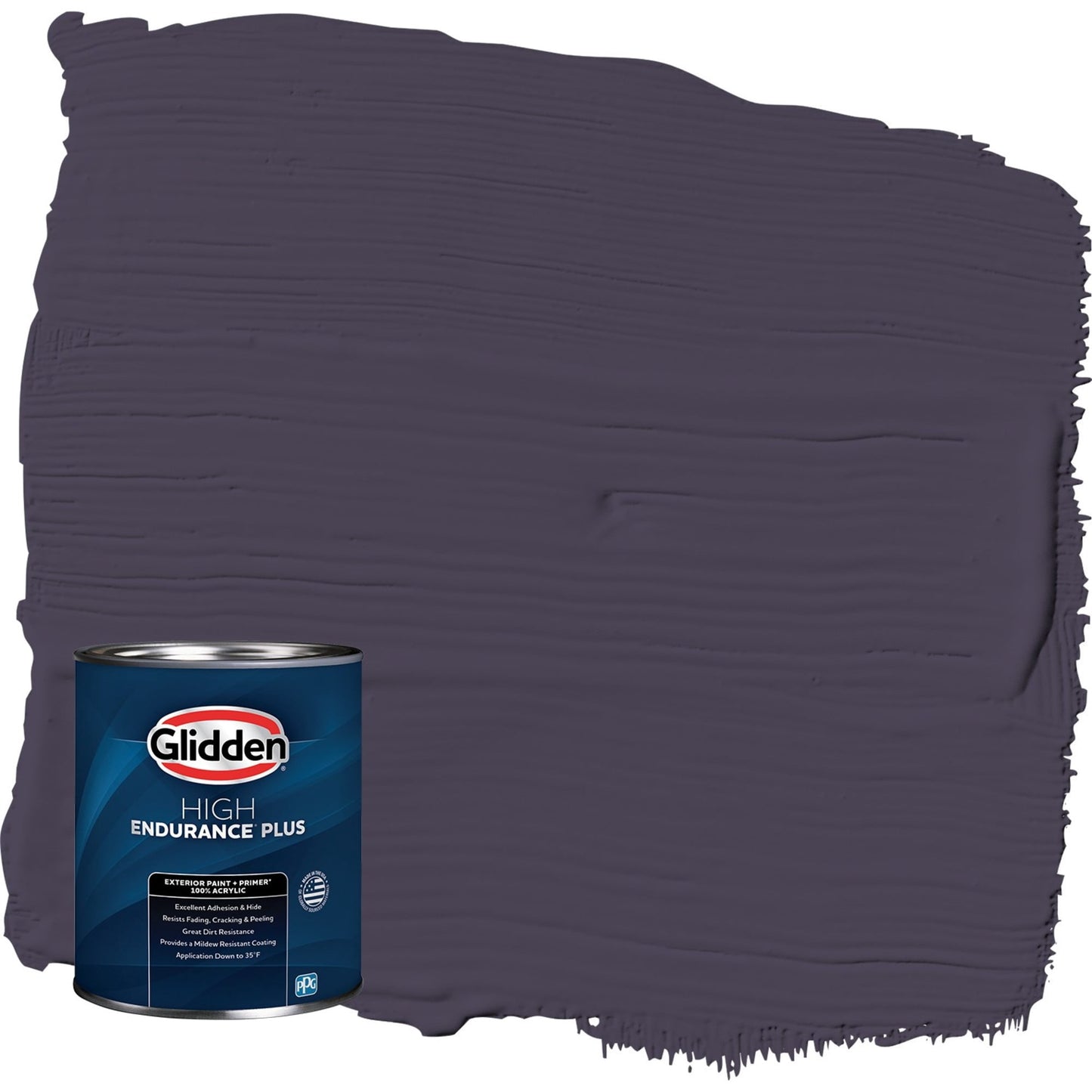 Glidden HEP Blackberry / Purple Satin Exterior Paint with Primer, 1 Quart