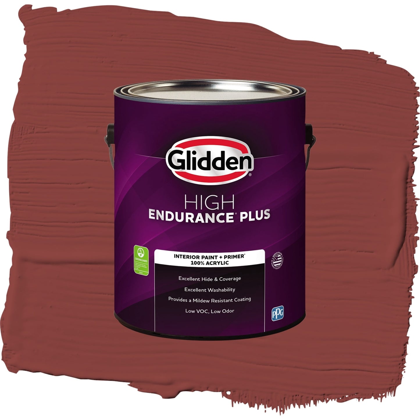 Glidden HEP Brick Dust / Red, Eggshell Interior Paint with Primer, 1 Gallon