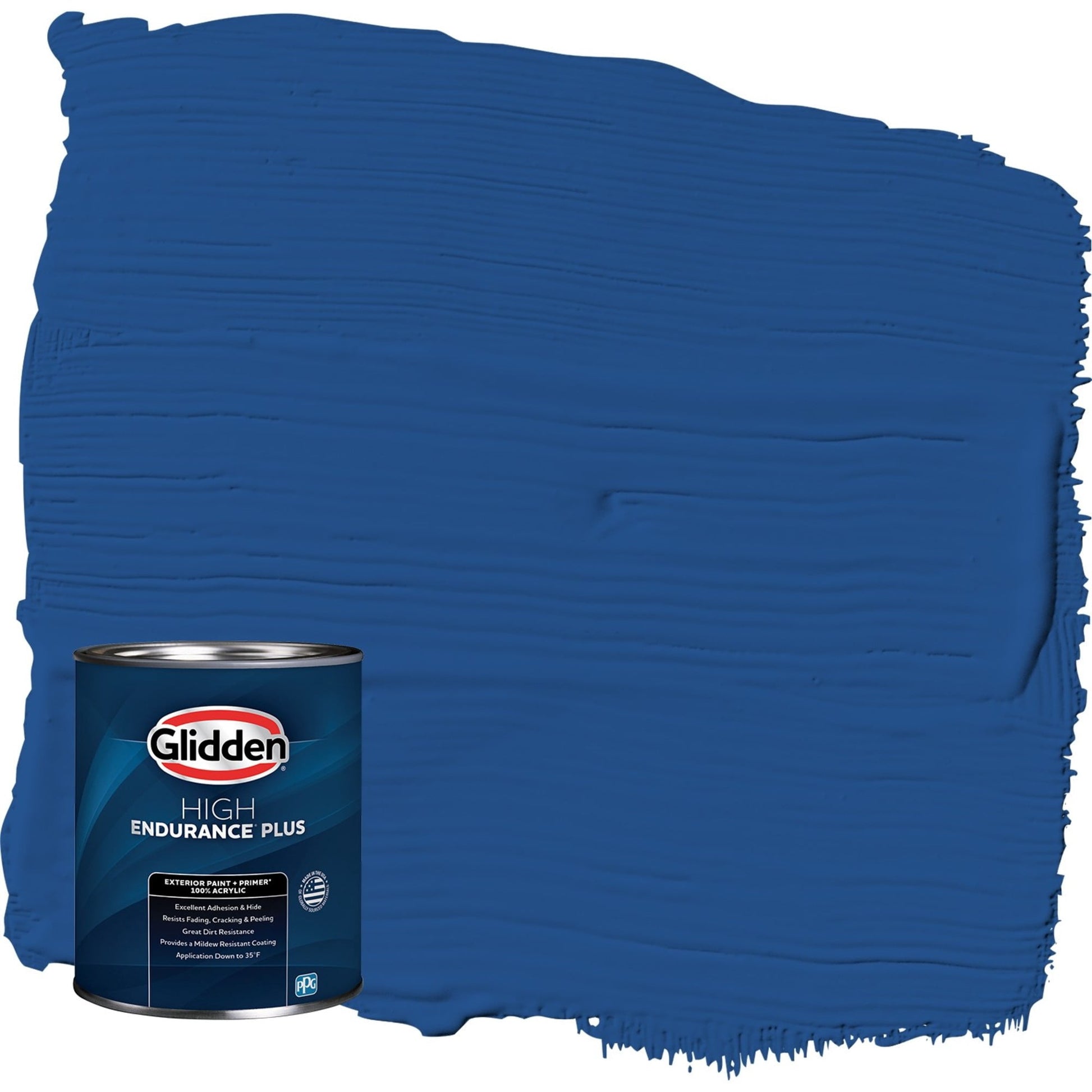 Glidden HEP Brilliant Blue / Blue Satin Exterior Paint with Primer, 1 Quart