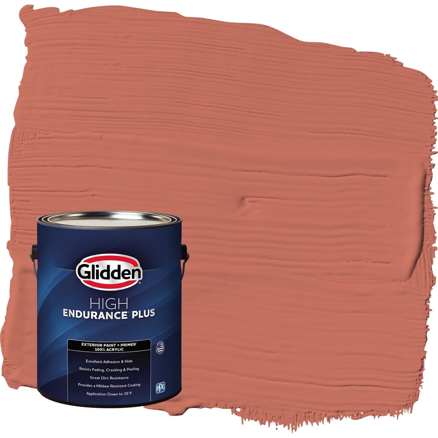 Glidden HEP Cajun Spice / Orange Satin Exterior Paint with Primer, 1 Gallon