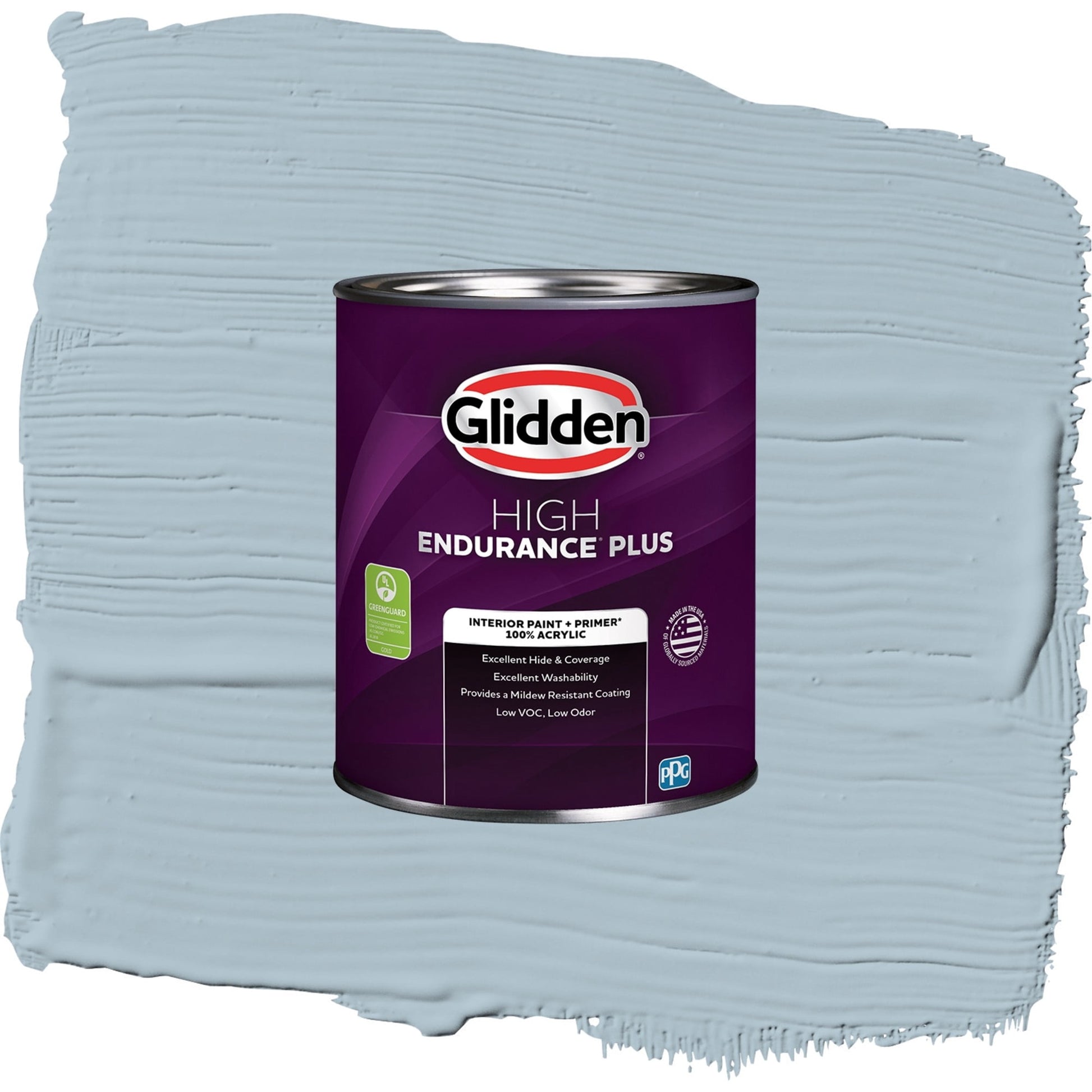 Glidden HEP Chambray / Blue, Eggshell Interior Paint with Primer, 1 Quart