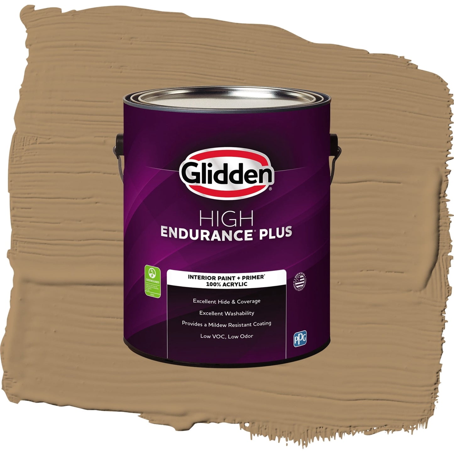 Glidden HEP Coffee With Cream Interior Paint + Primer Semi Gloss , 1 Gallon