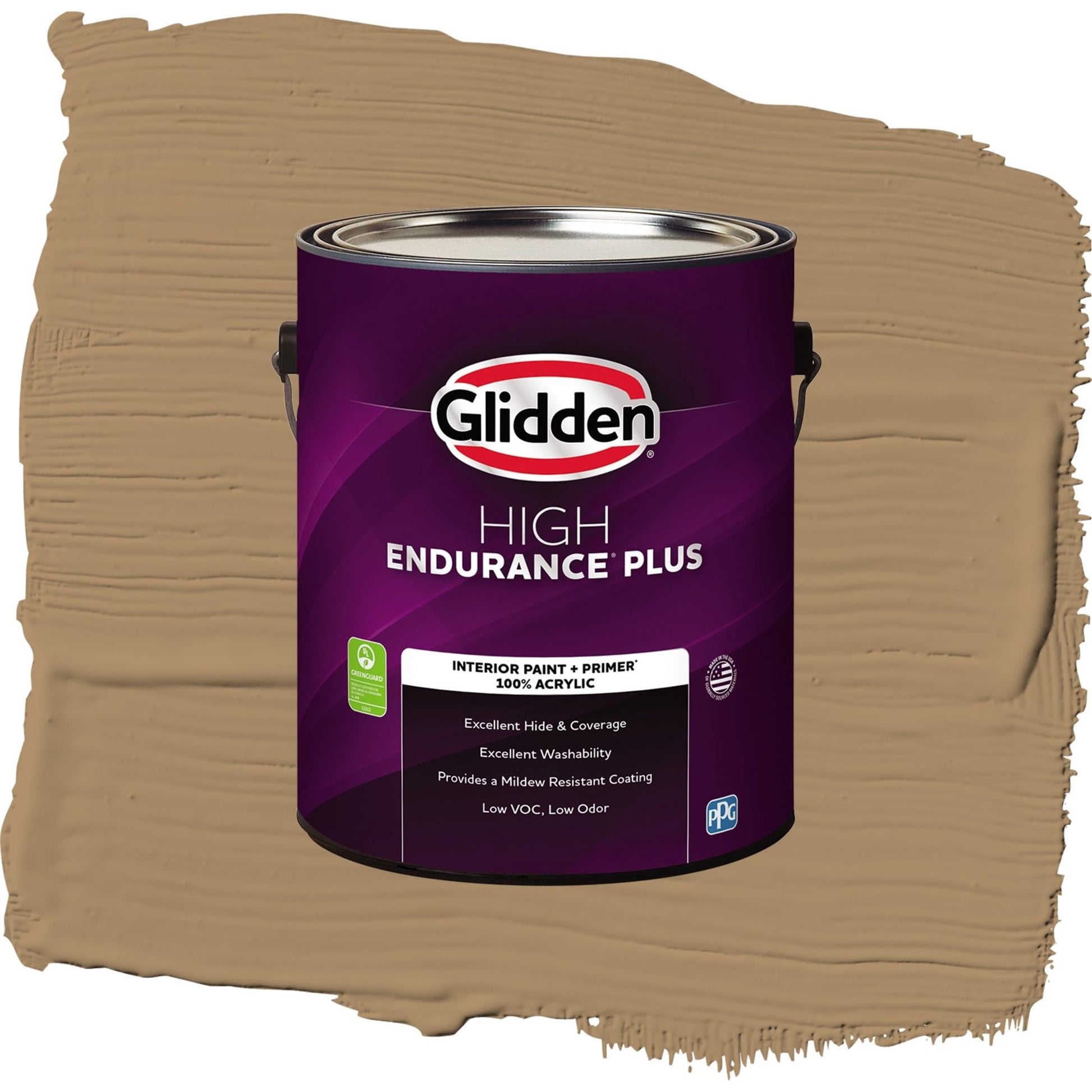 Glidden HEP Coffee With Cream Interior Paint + Primer Semi Gloss , 1 Gallon
