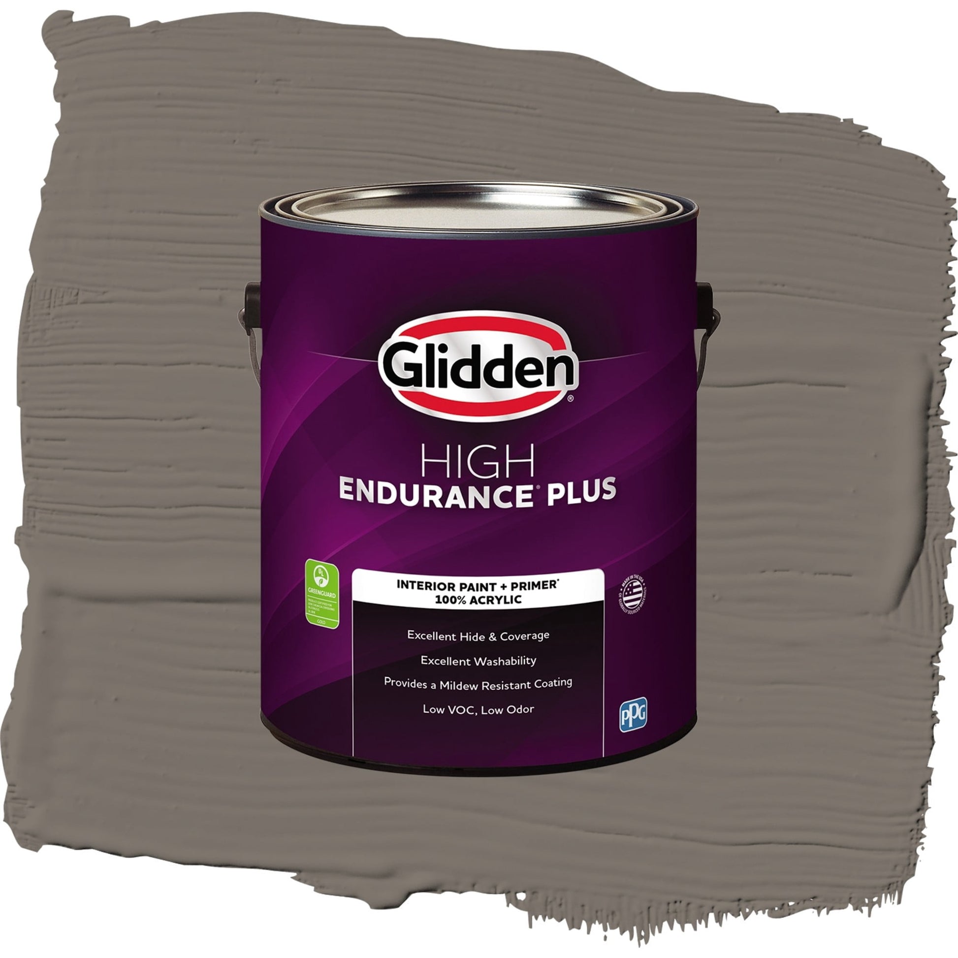 Glidden HEP Deconstruction / Gray, Eggshell Interior Paint with Primer, 1 Gallon