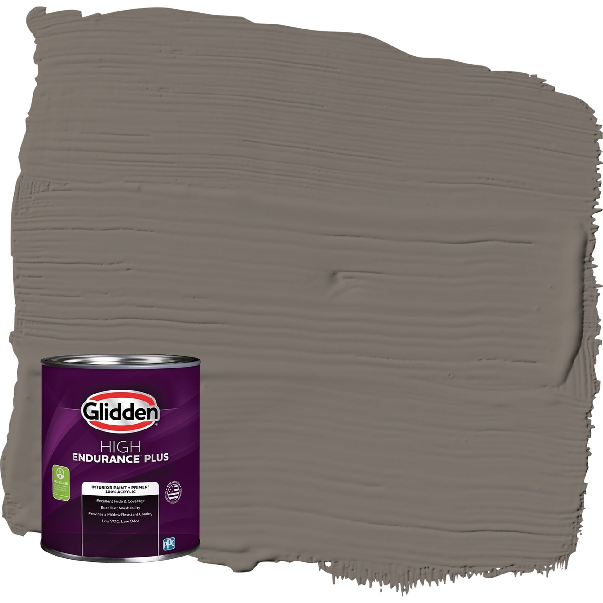 Glidden HEP Deconstruction / Gray Eggshell Interior Paint with Primer, 1 Quart