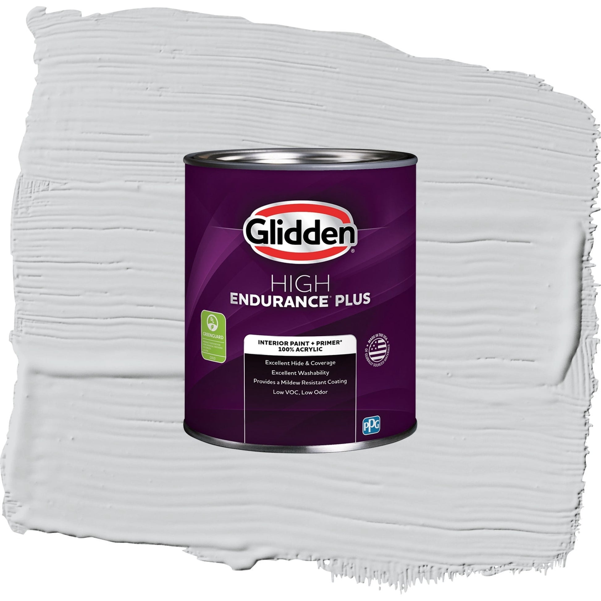 Glidden HEP Elemental / Gray, Eggshell Interior Paint with Primer, 1 Quart