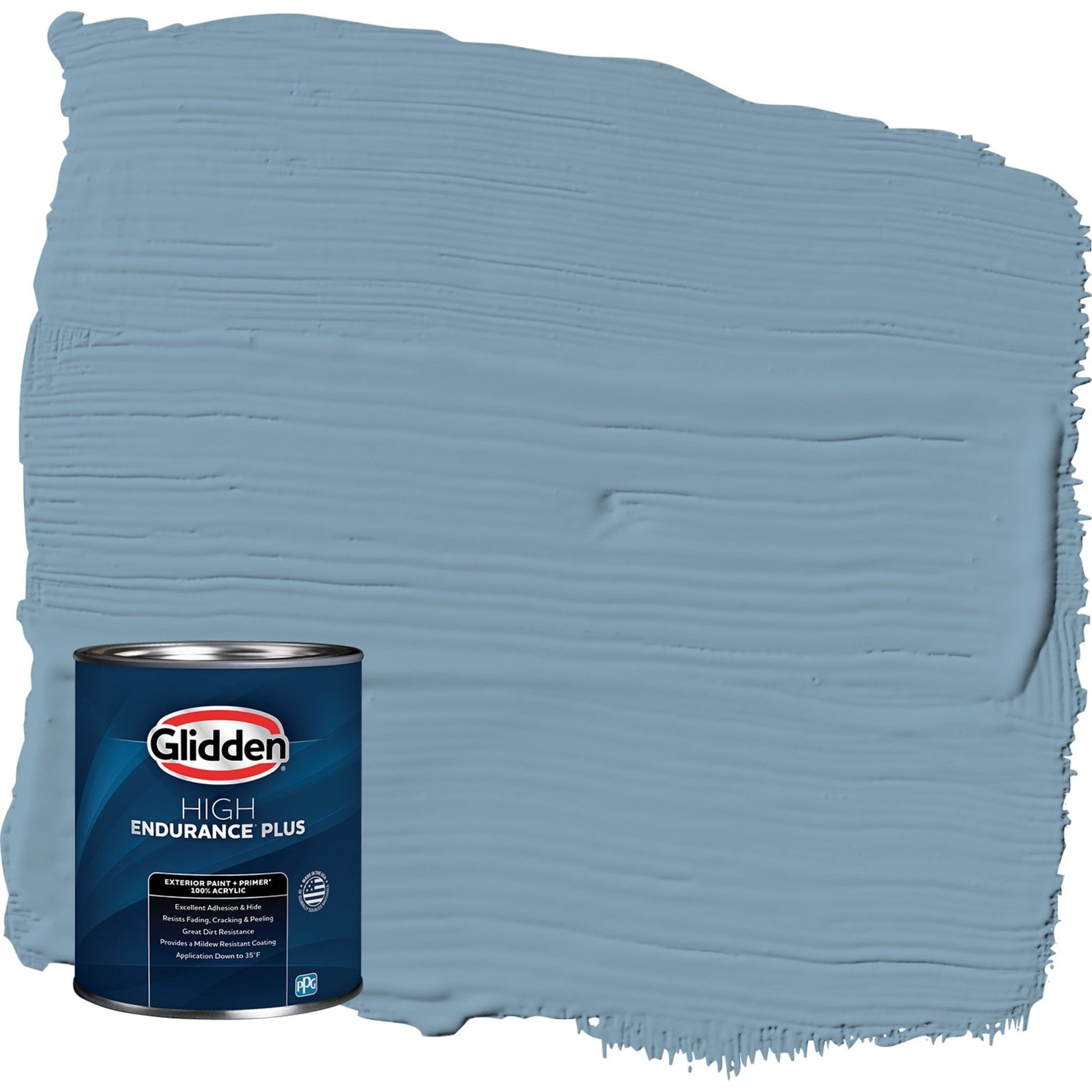 Glidden HEP Americana / Blue Satin Exterior Paint with Primer, 1 Quart