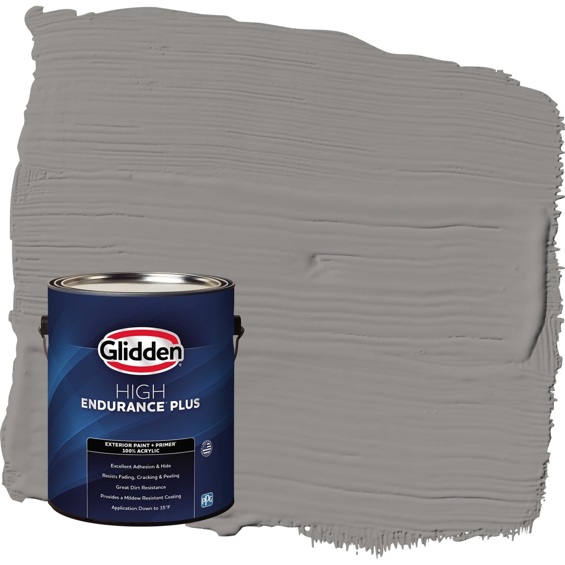 Glidden HEP Antique Silver / Grey Satin Exterior Paint with Primer, 1 Gallon