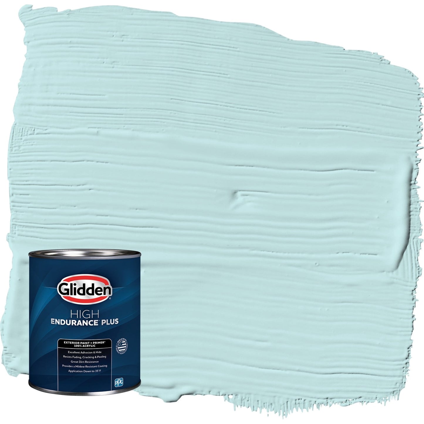 Glidden HEP Aqua Whisper / Blue Semi-Gloss Exterior Paint with Primer, 1 Quart