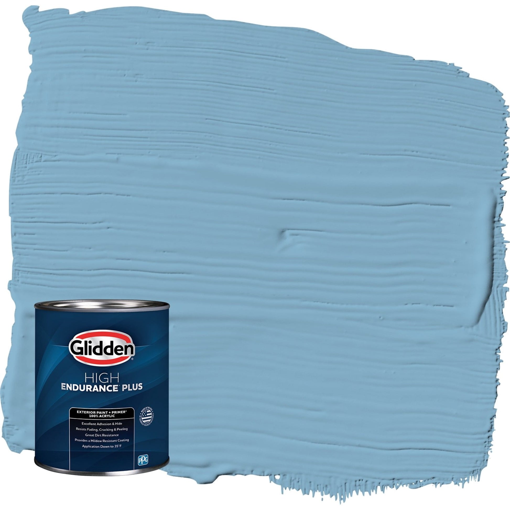 Glidden HEP Arabella / Blue Satin Exterior Paint with Primer, 1 Quart