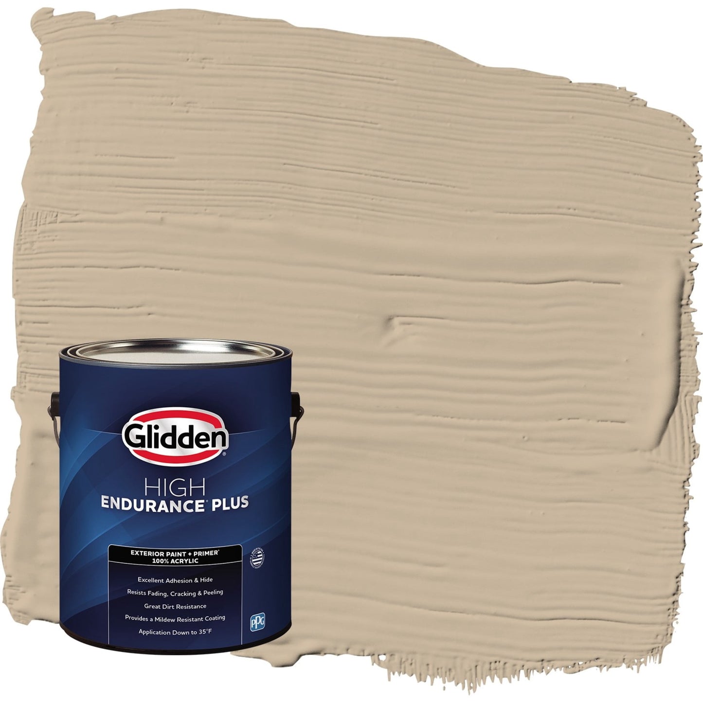 Glidden HEP Best Beige / Beige Semi-Gloss Exterior Paint with Primer, 1 Gallon