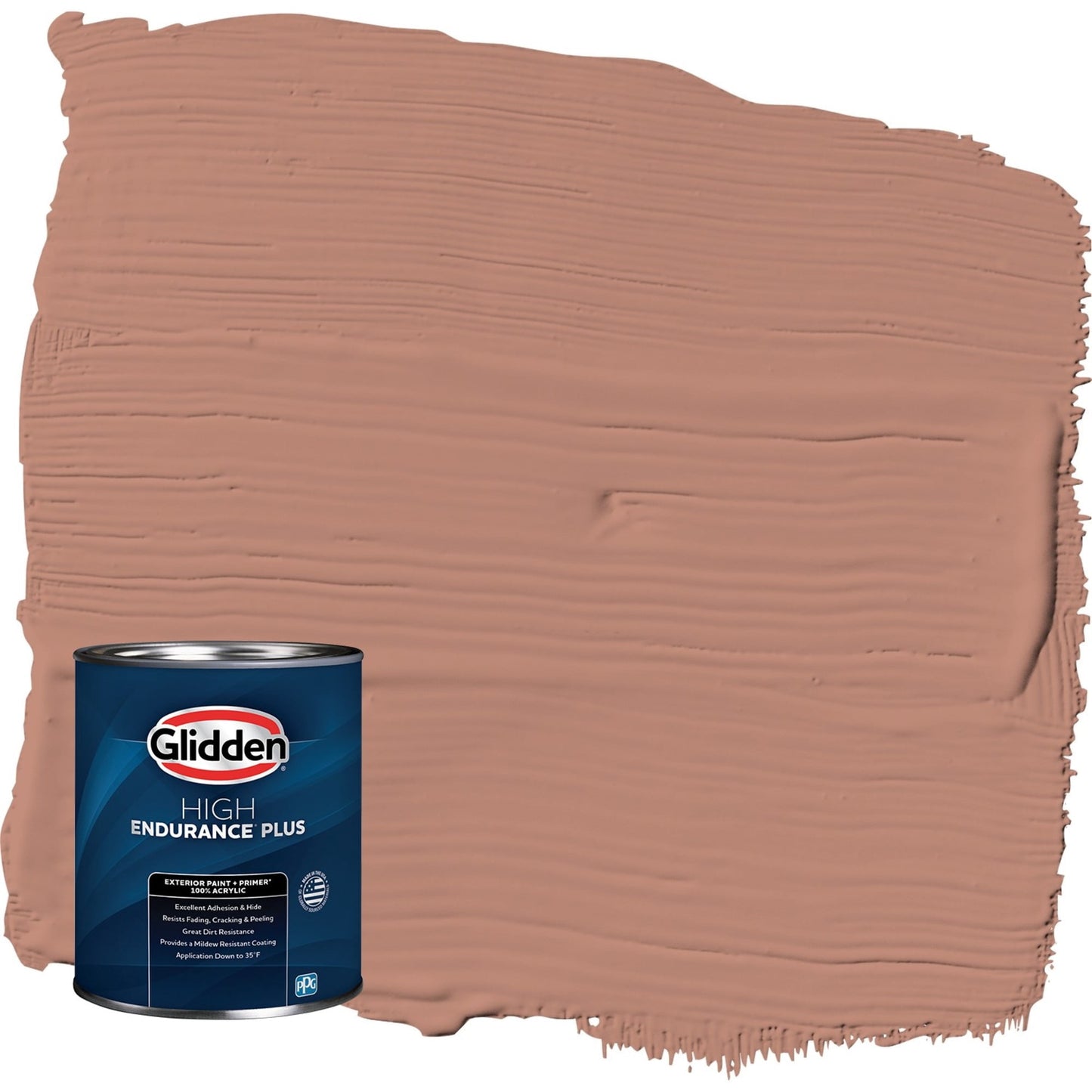 Glidden HEP Big Cypress / Orange Satin Exterior Paint with Primer, 1 Quart