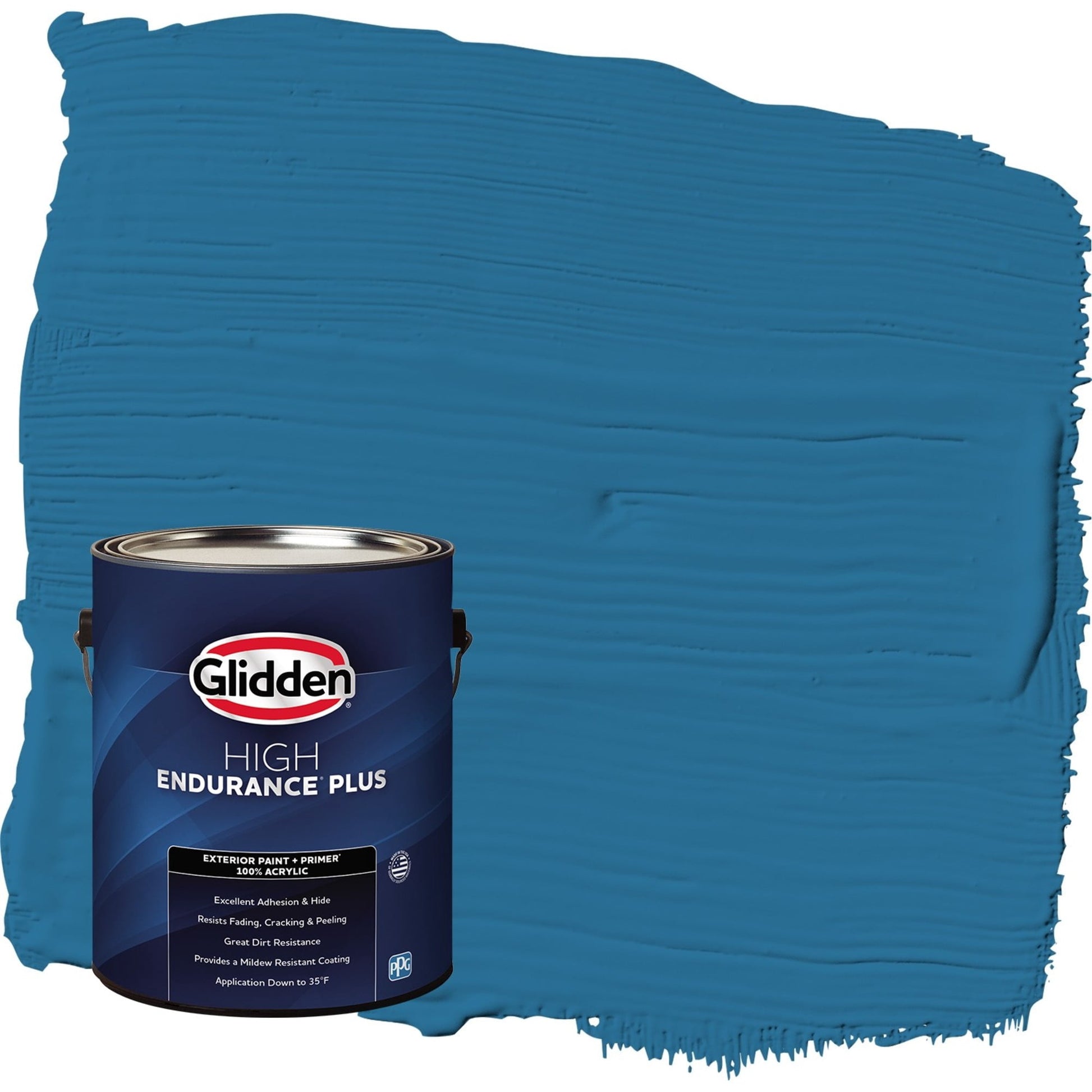 Glidden HEP Blue Oasis / Blue Satin Exterior Paint with Primer, 1 Gallon