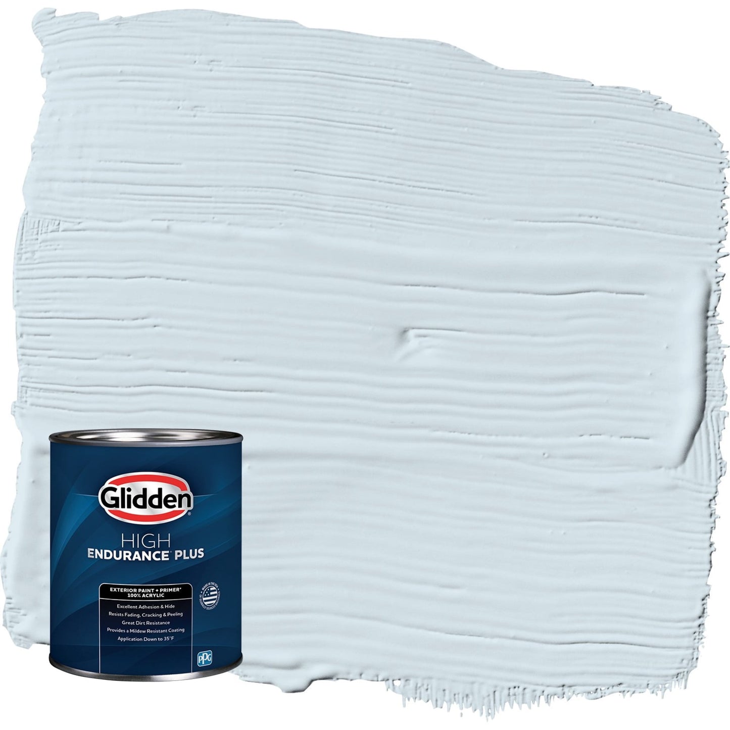Glidden HEP Breakwater / Blue Semi-Gloss Exterior Paint with Primer, 1 Quart