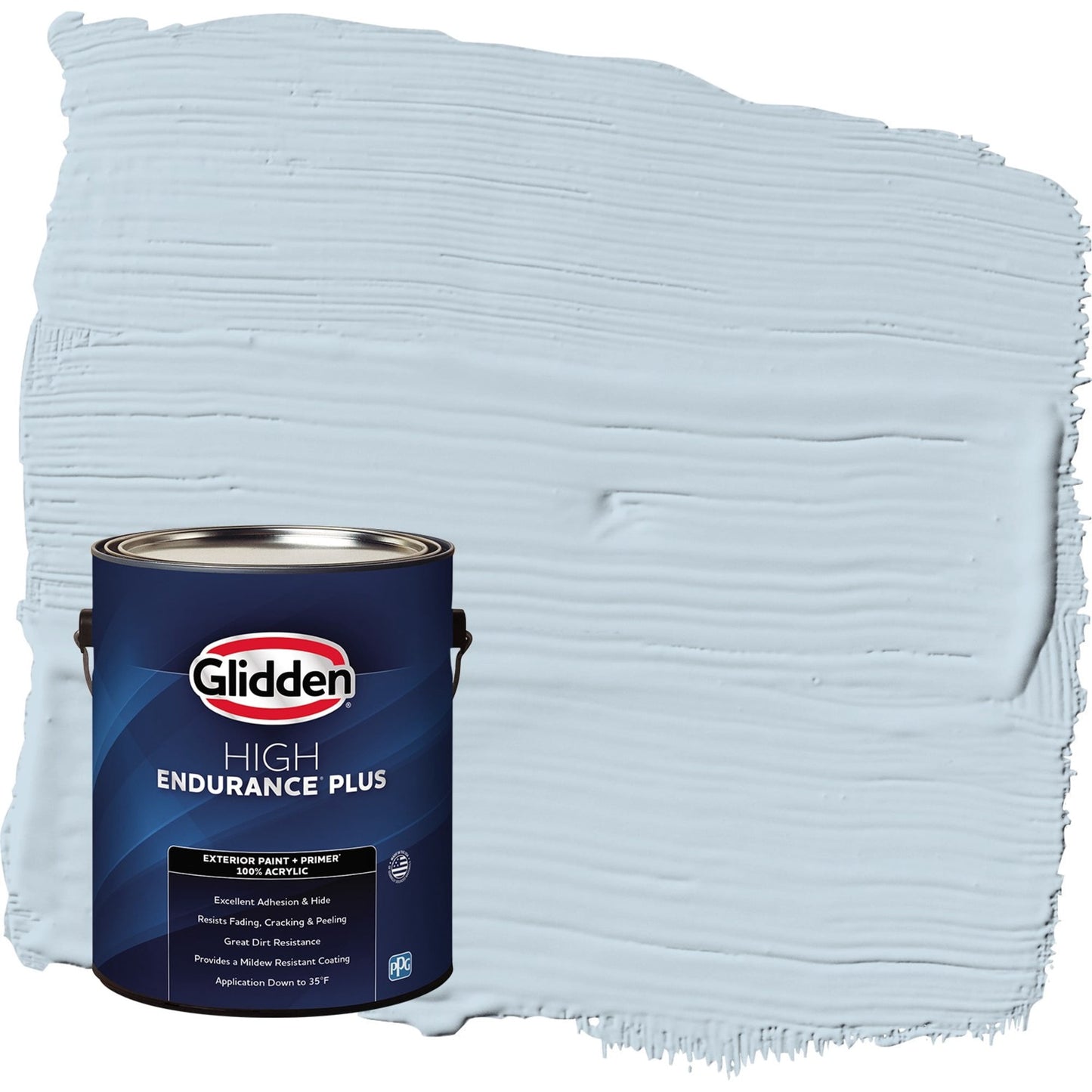 Glidden HEP Calm Sea / Blue Satin Exterior Paint with Primer, 1 Gallon
