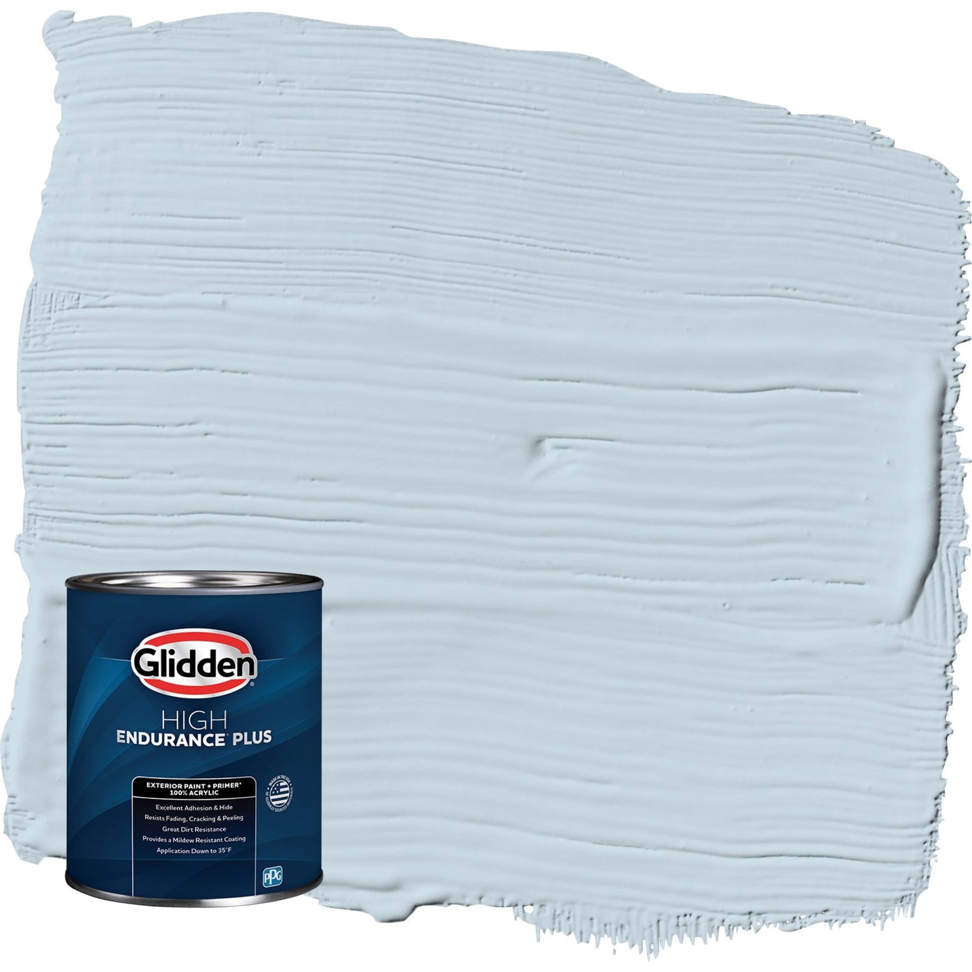 Glidden HEP Calm Sea / Blue Satin Exterior Paint with Primer, 1 Quart