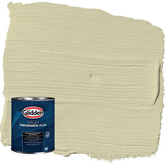 Glidden HEP Canary Grass / Green Semi-Gloss Exterior Paint with Primer, 1 Quart