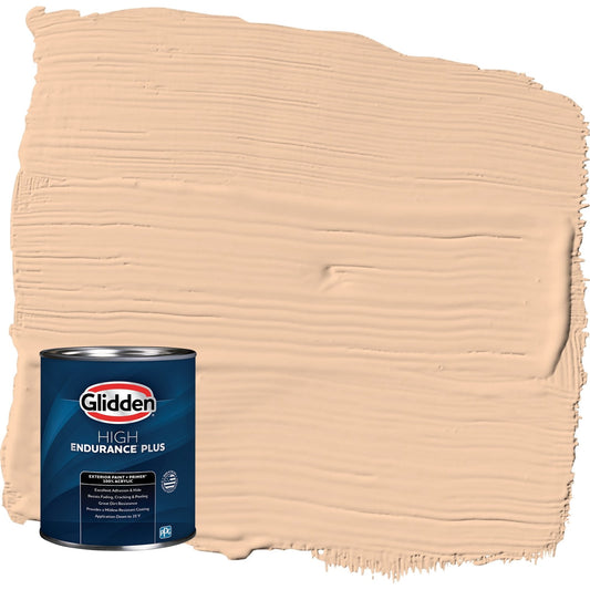 Glidden HEP Caramel Ice / Orange Satin Exterior Paint with Primer, 1 Quart
