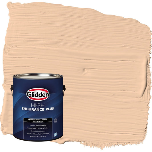 Glidden HEP Caramel Ice / Orange Semi-Gloss Exterior Paint with Primer, 1 Gallon
