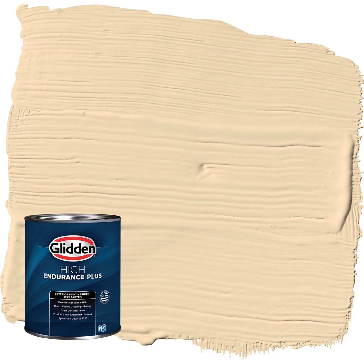 Glidden HEP Chai Tea Latte / Yellow Satin Exterior Paint with Primer, 1 Quart