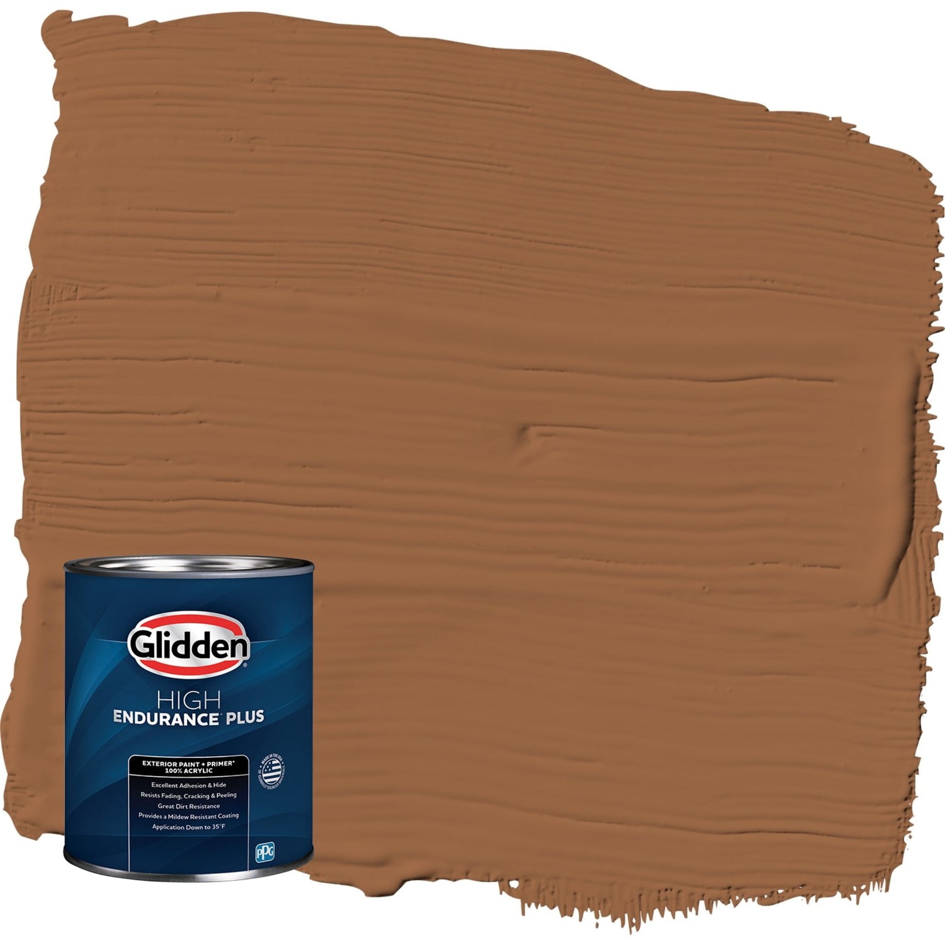 Glidden HEP Cinnamon Stick / Orange Semi-Gloss Exterior Paint with Primer, 1 Quart