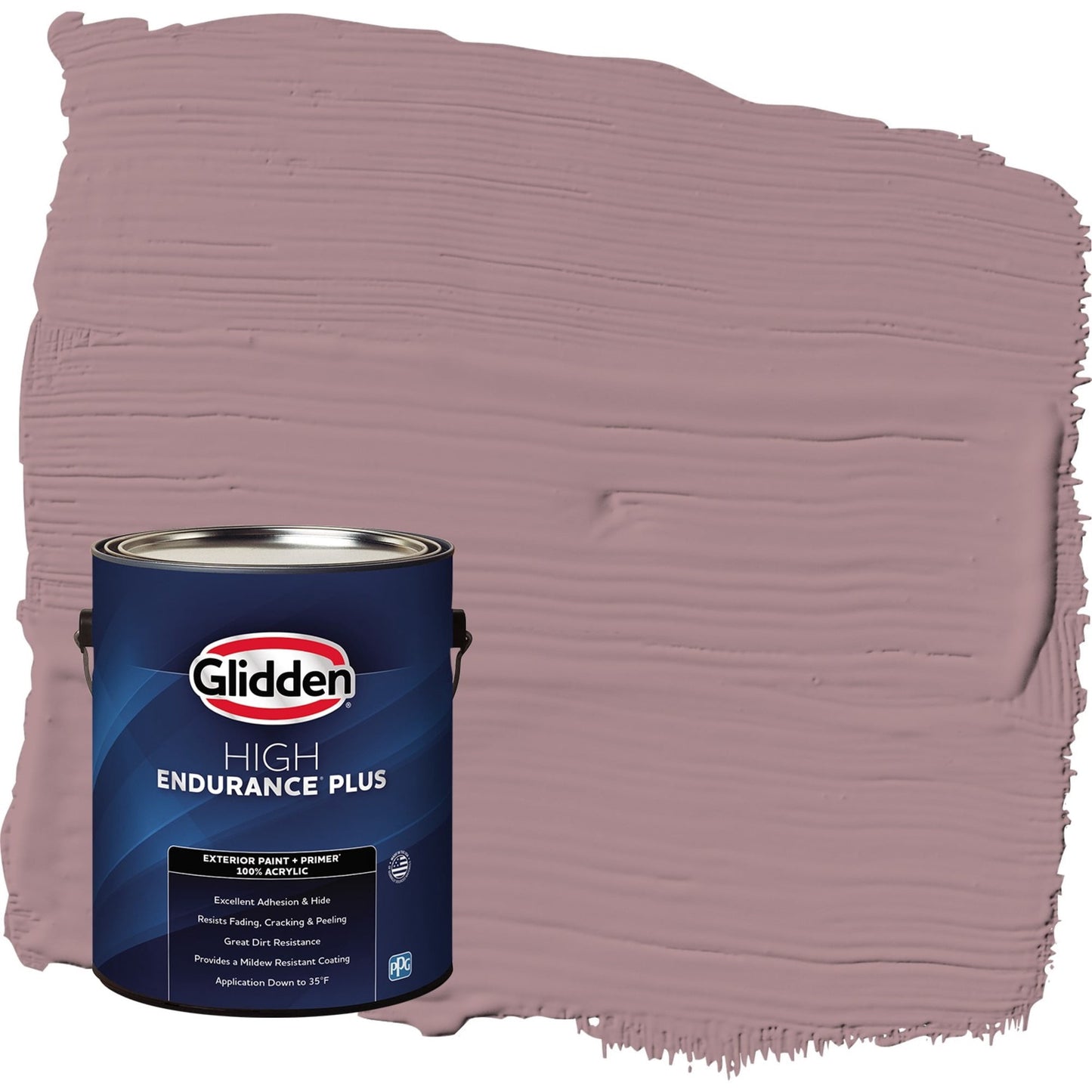 Glidden HEP Coffee Rose / Purple Flat Exterior Paint with Primer, 1 Gallon