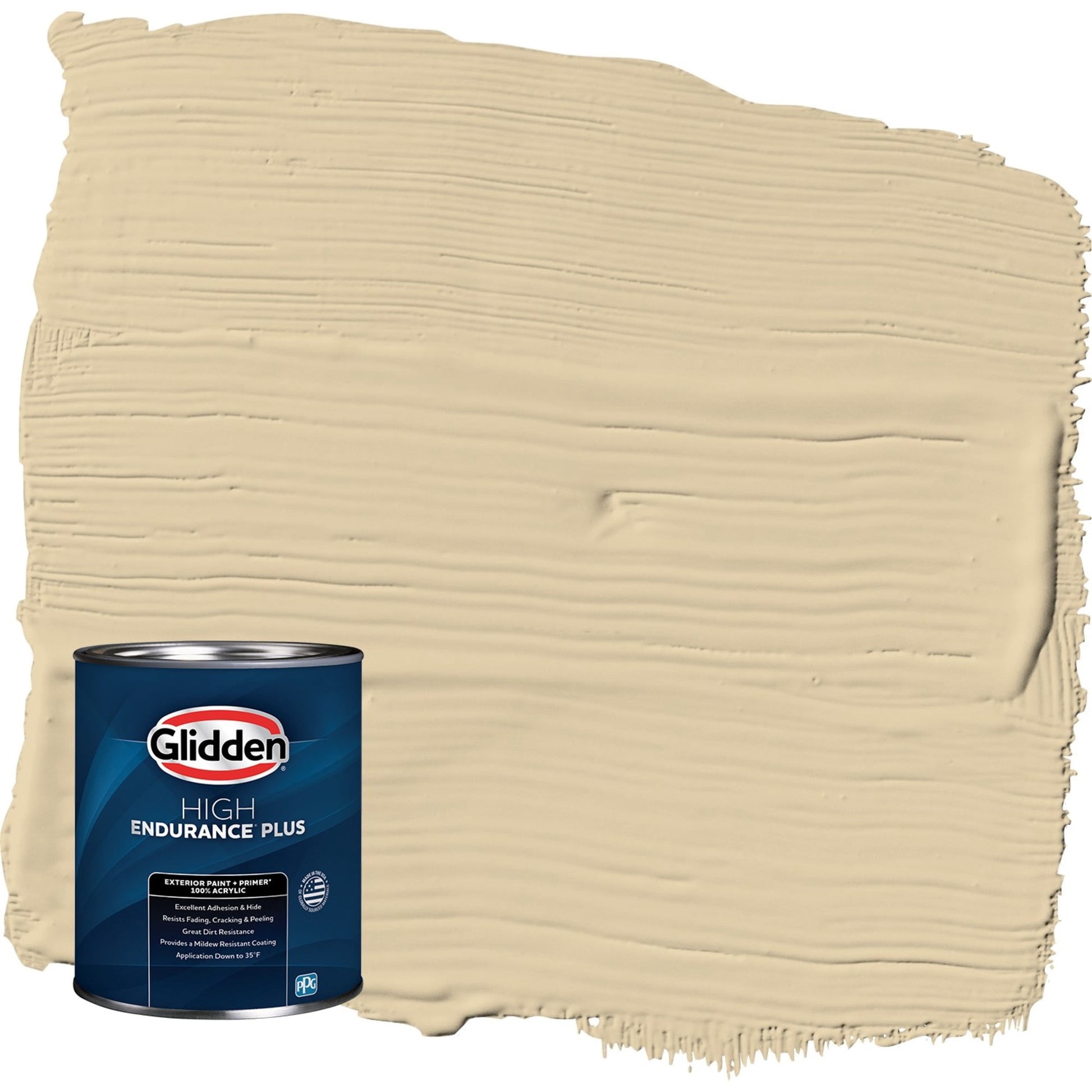 Glidden HEP Cookie Dough / Beige Semi-Gloss Exterior Paint with Primer, 1 Quart