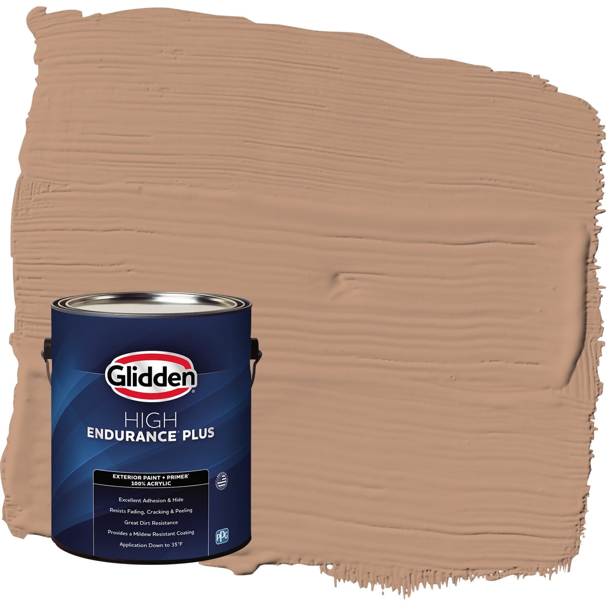 Glidden HEP Cool Clay / Beige Semi-Gloss Exterior Paint with Primer, 1 Gallon