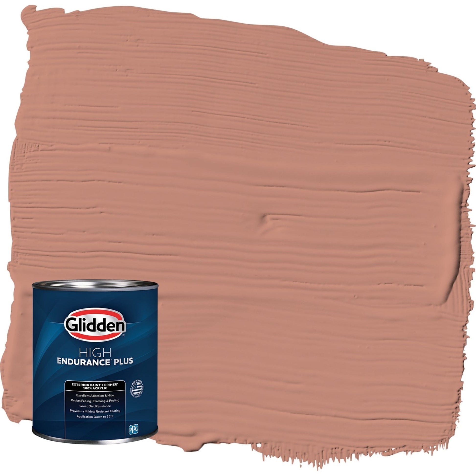Glidden HEP Copper Trail / Orange Satin Exterior Paint with Primer, 1 Quart
