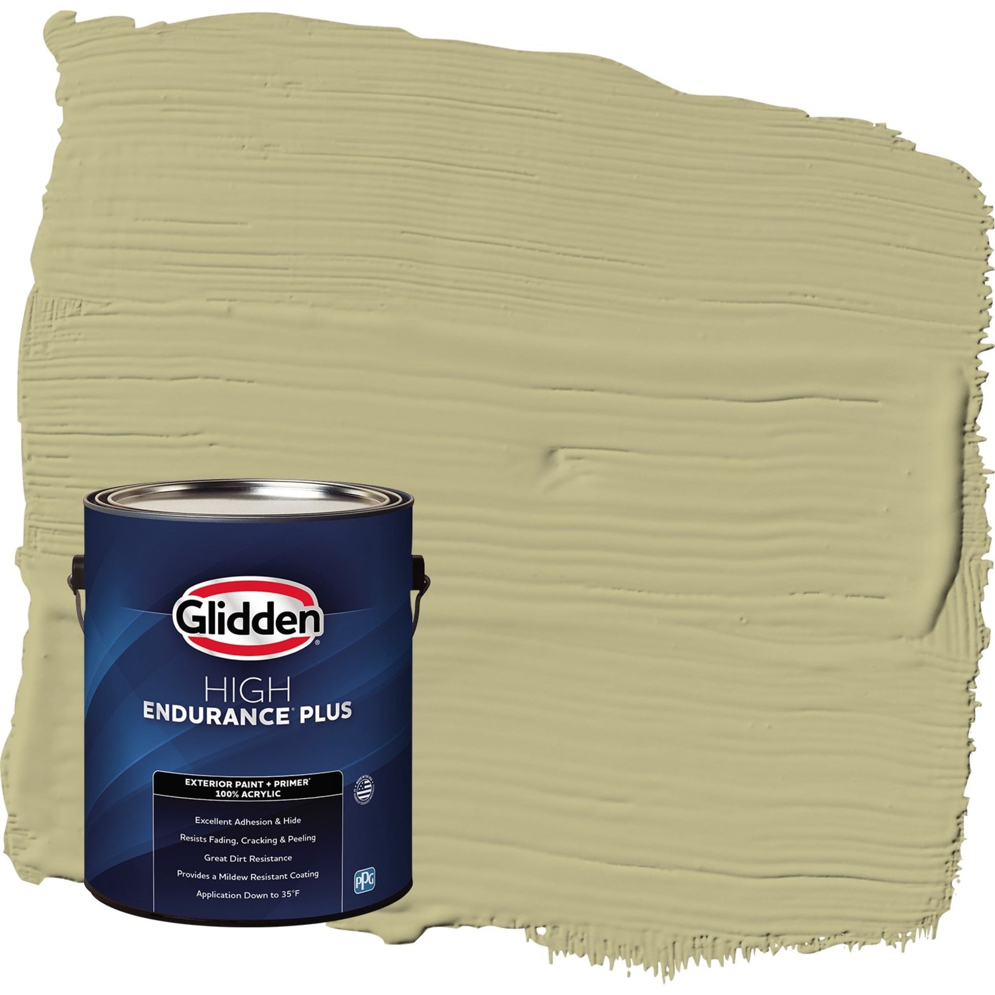 Glidden HEP Cress Green / Green Semi-Gloss Exterior Paint with Primer, 1 Gallon