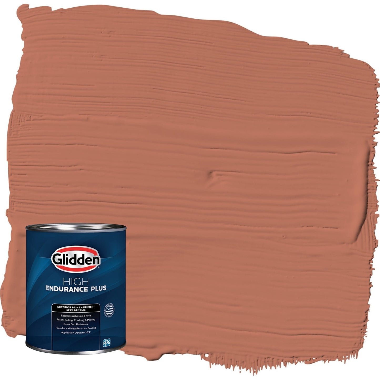 Glidden HEP Crushed Cinnamon / Orange Semi-Gloss Exterior Paint with Primer, 1 Quart