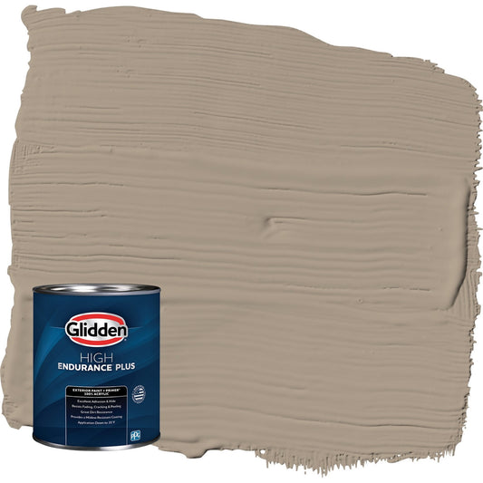 Glidden HEP Diversion / Gray Satin Exterior Paint with Primer, 1 Quart