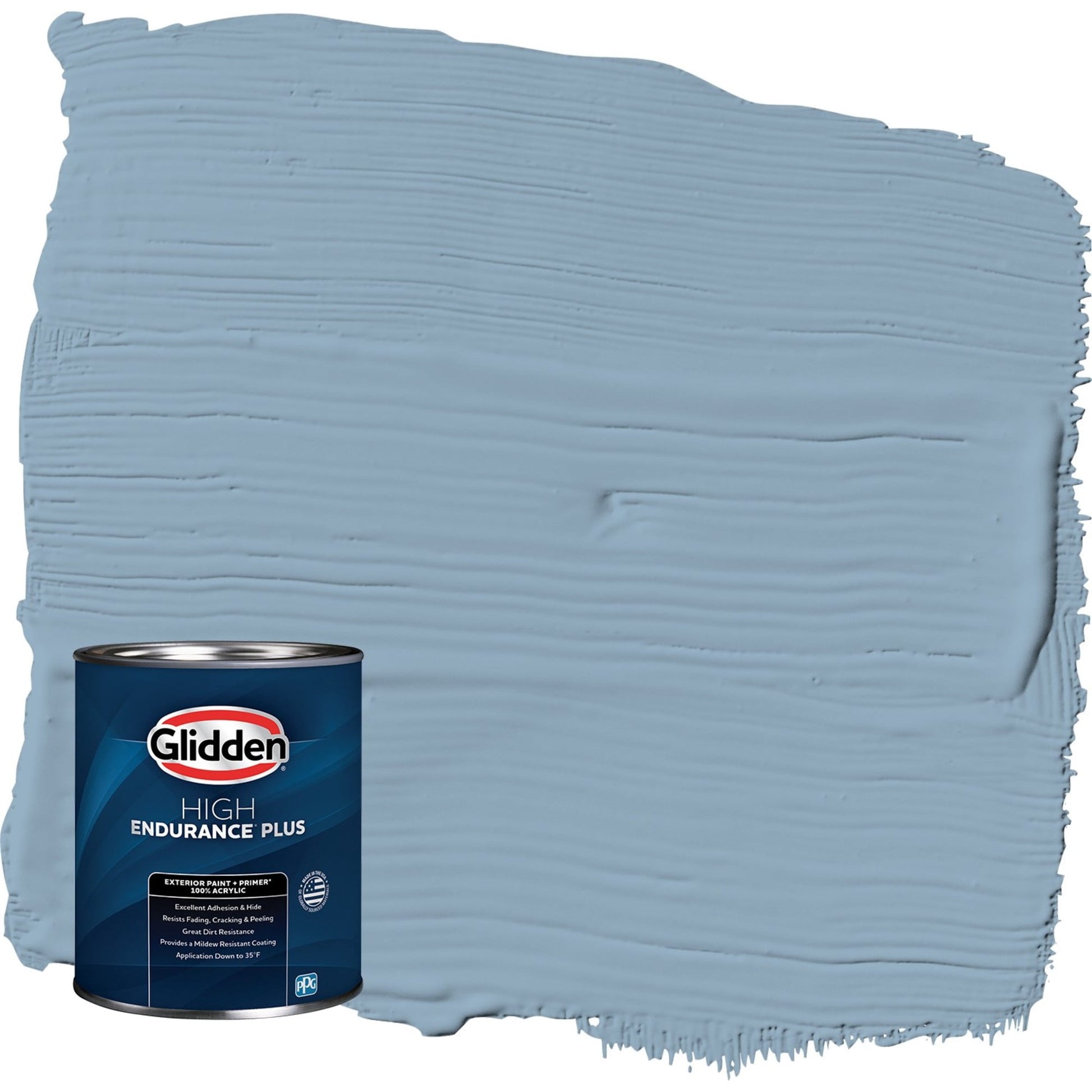 Glidden HEP Dresden Dream / Blue Satin Exterior Paint with Primer, 1 Quart
