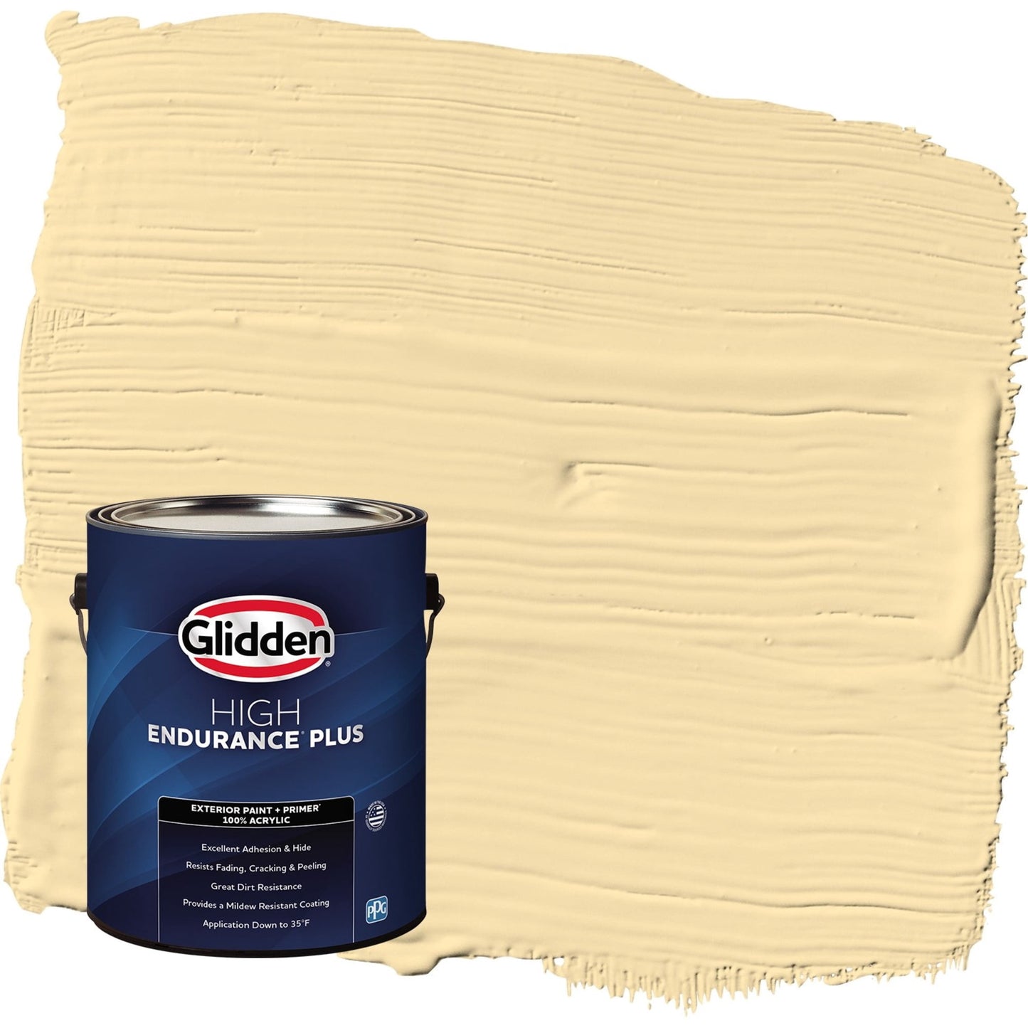 Glidden HEP Dusty Yellow / Yellow Satin Exterior Paint with Primer, 1 Gallon