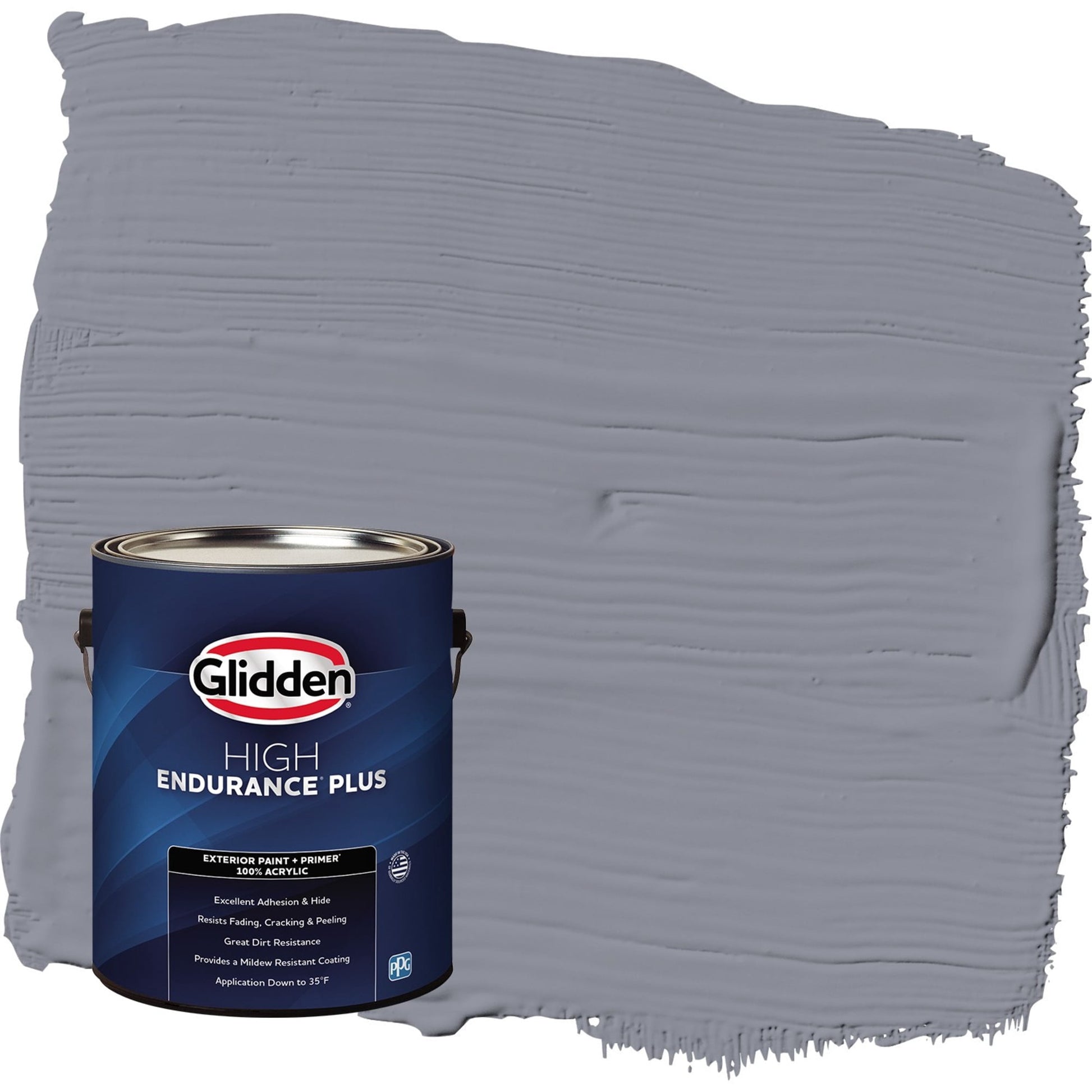 Glidden HEP Flannel Pajamas / Grey Satin Exterior Paint with Primer, 1 Gallon
