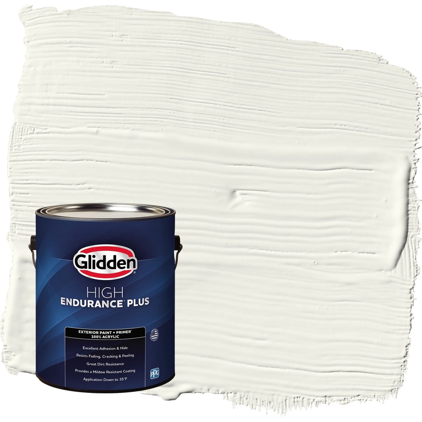 Glidden HEP Gypsum / Off-White Flat Exterior Paint with Primer, 1 Gallon