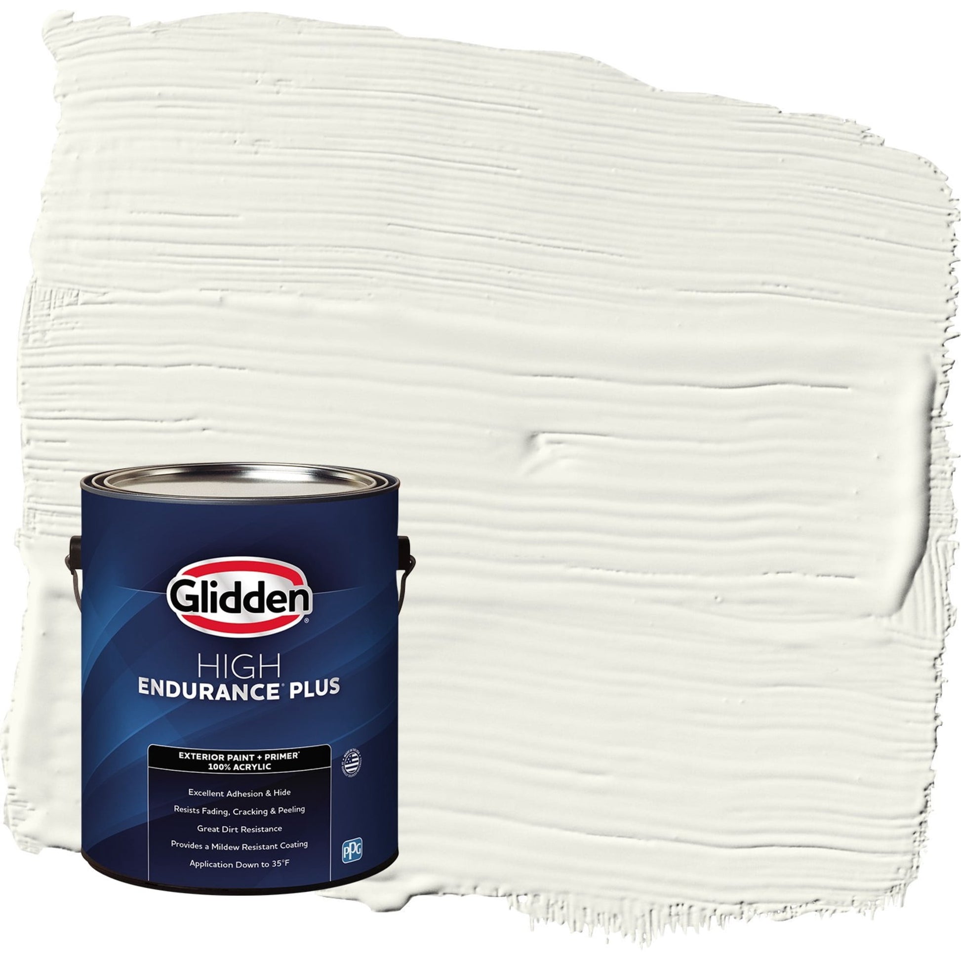Glidden HEP Gypsum / Off-White Flat Exterior Paint with Primer, 1 Gallon