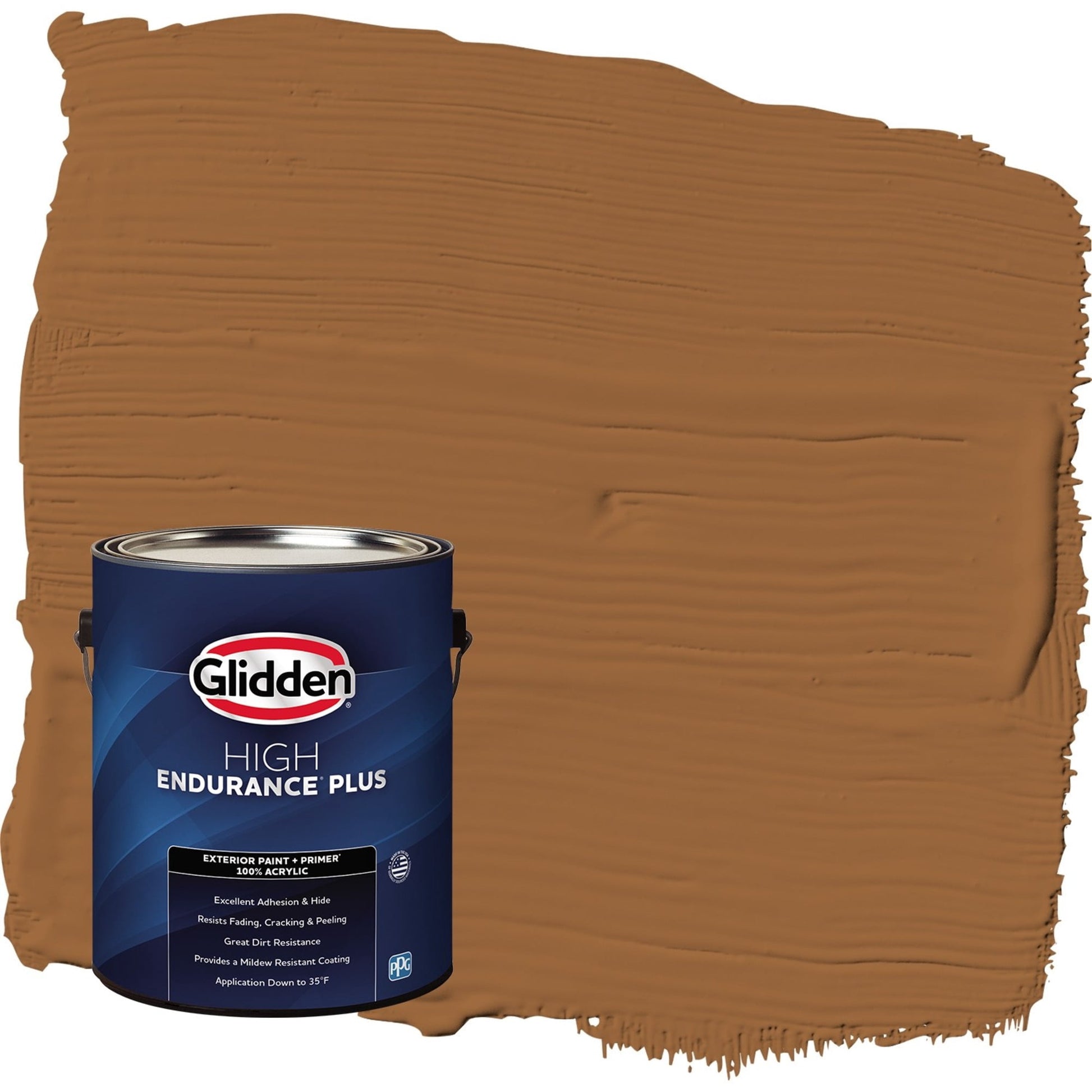 Glidden HEP Ginger / Orange Satin Exterior Paint with Primer, 1 Gallon