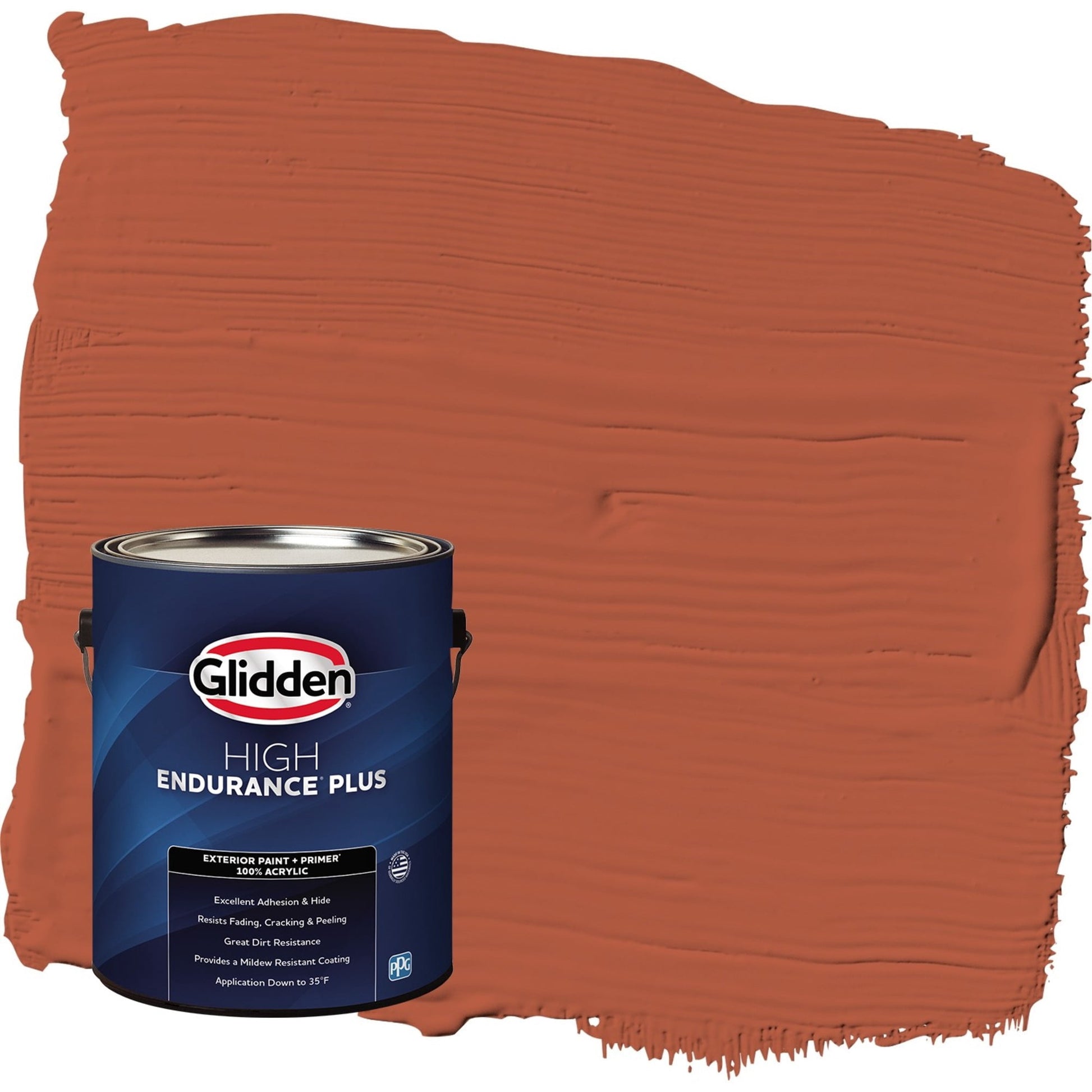 Glidden HEP Glowing Firelight / Orange Satin Exterior Paint with Primer, 1 Gallon