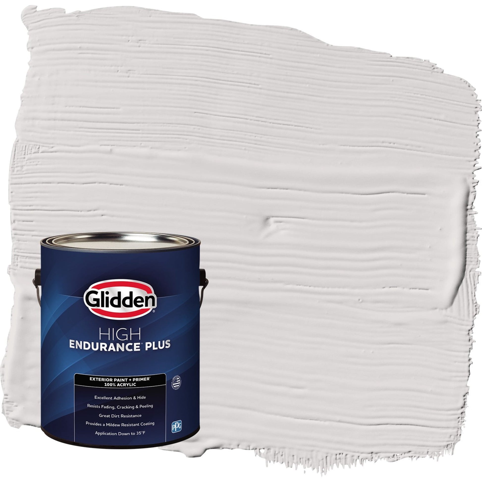 Glidden HEP Go To Gray / Grey Semi-Gloss Exterior Paint with Primer, 1 Gallon