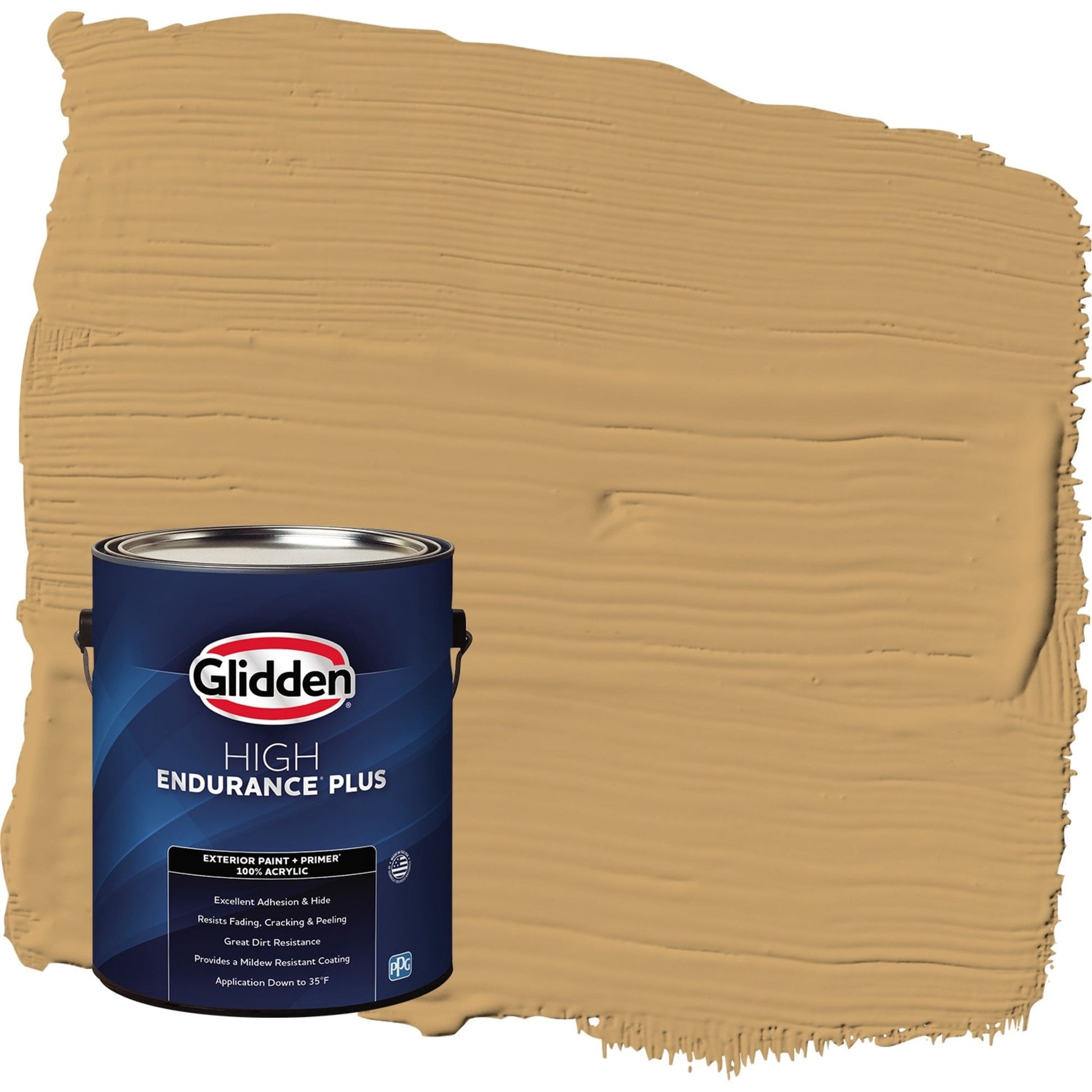 Glidden HEP Good Life / Yellow Flat Exterior Paint with Primer, 1 Gallon