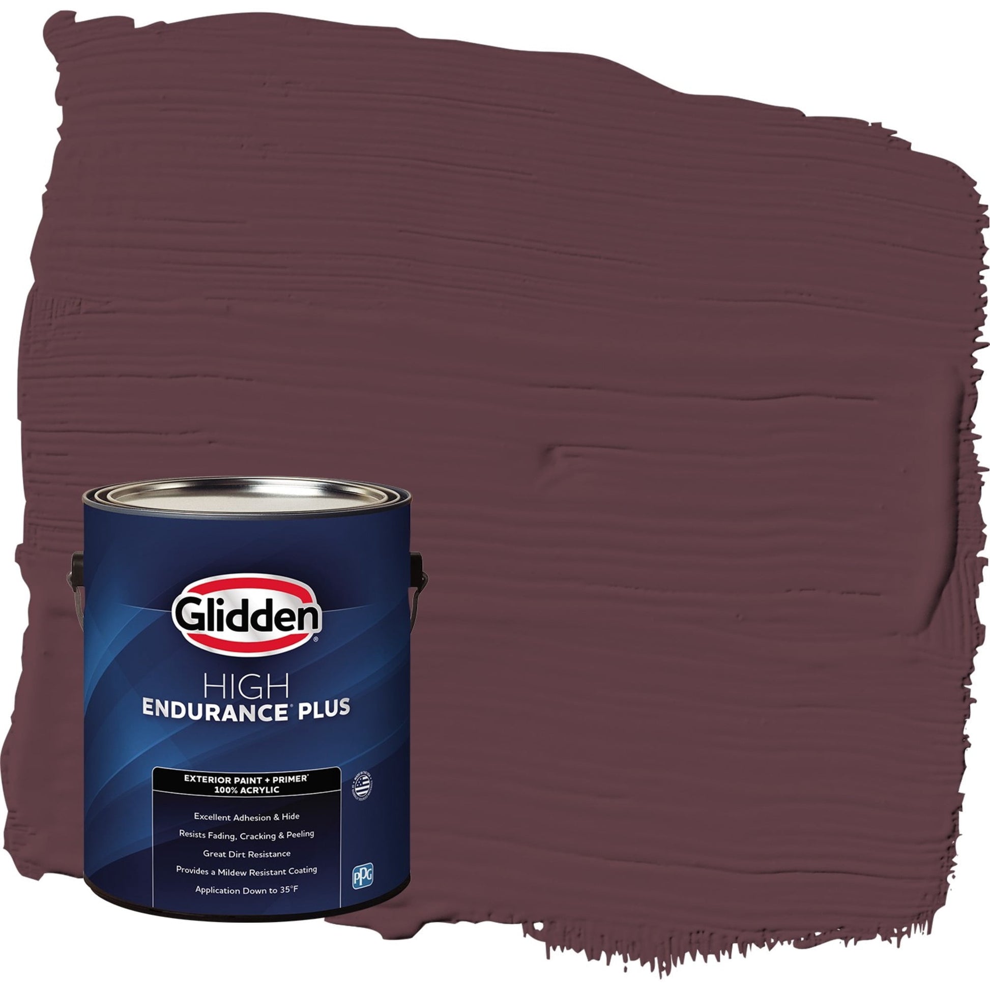 Glidden HEP Gooseberry / Purple Satin Exterior Paint with Primer, 1 Gallon