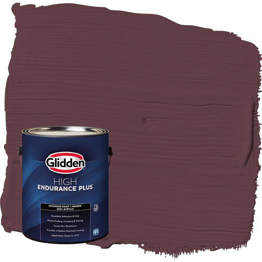 Glidden HEP Gooseberry / Purple Satin Exterior Paint with Primer, 1 Gallon
