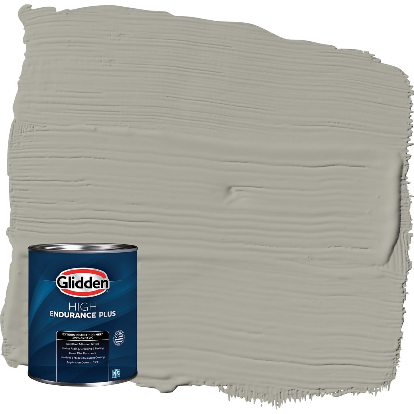 Glidden HEP Hot Stone / Gray Semi-Gloss Exterior Paint with Primer, 1 Quart